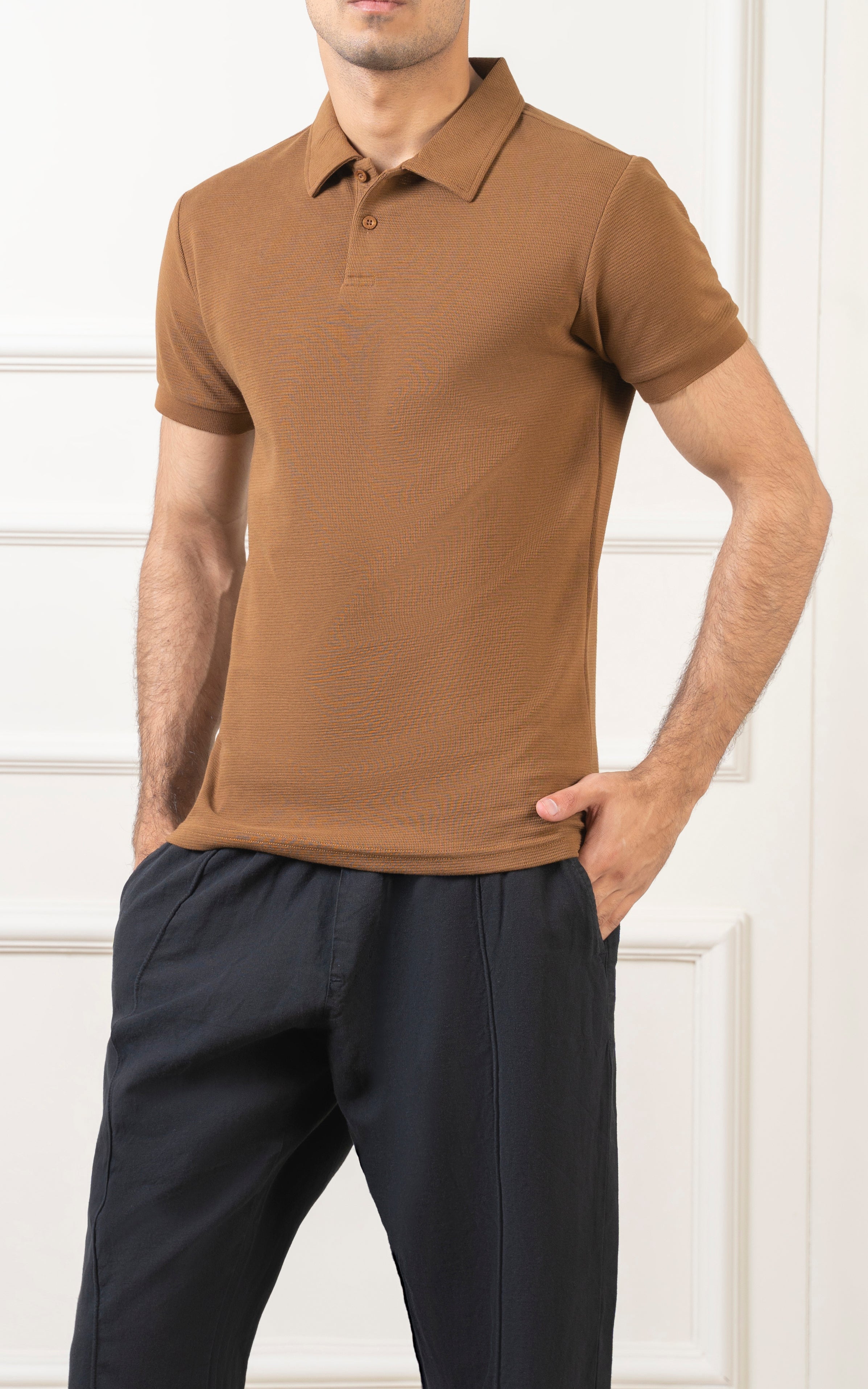 CLASSIC COLLAR POLO BROWN