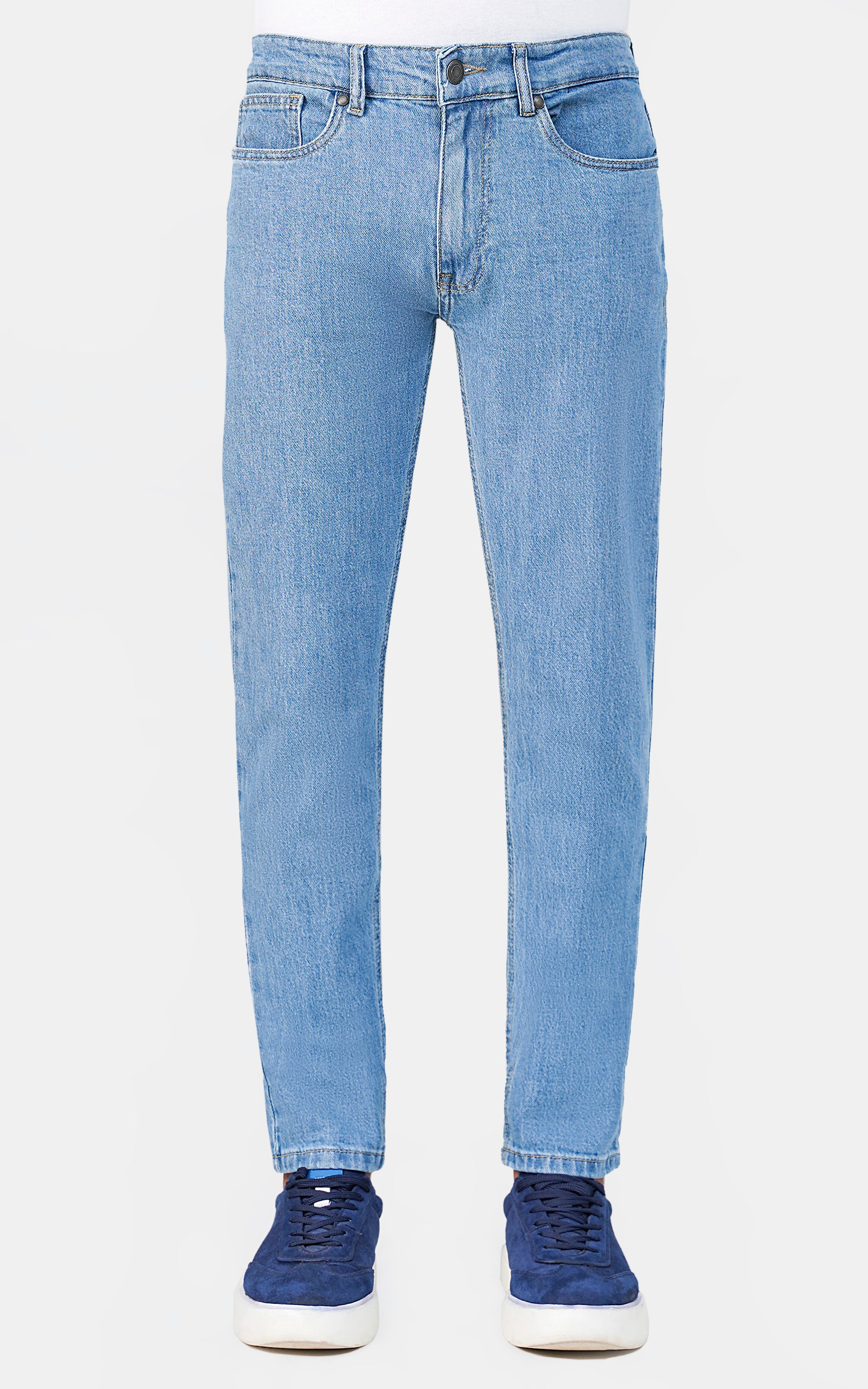 SLIM LEG DENIM JEANS LIGHT BLUE