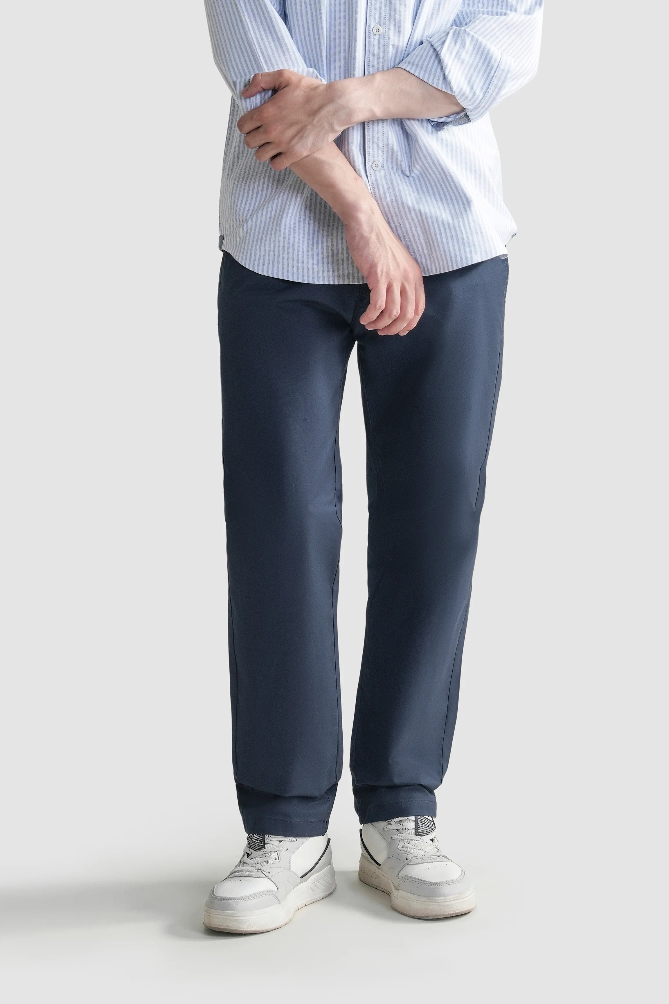 REGULAR FIT CROSS POCKET CHINO PANT NAVY