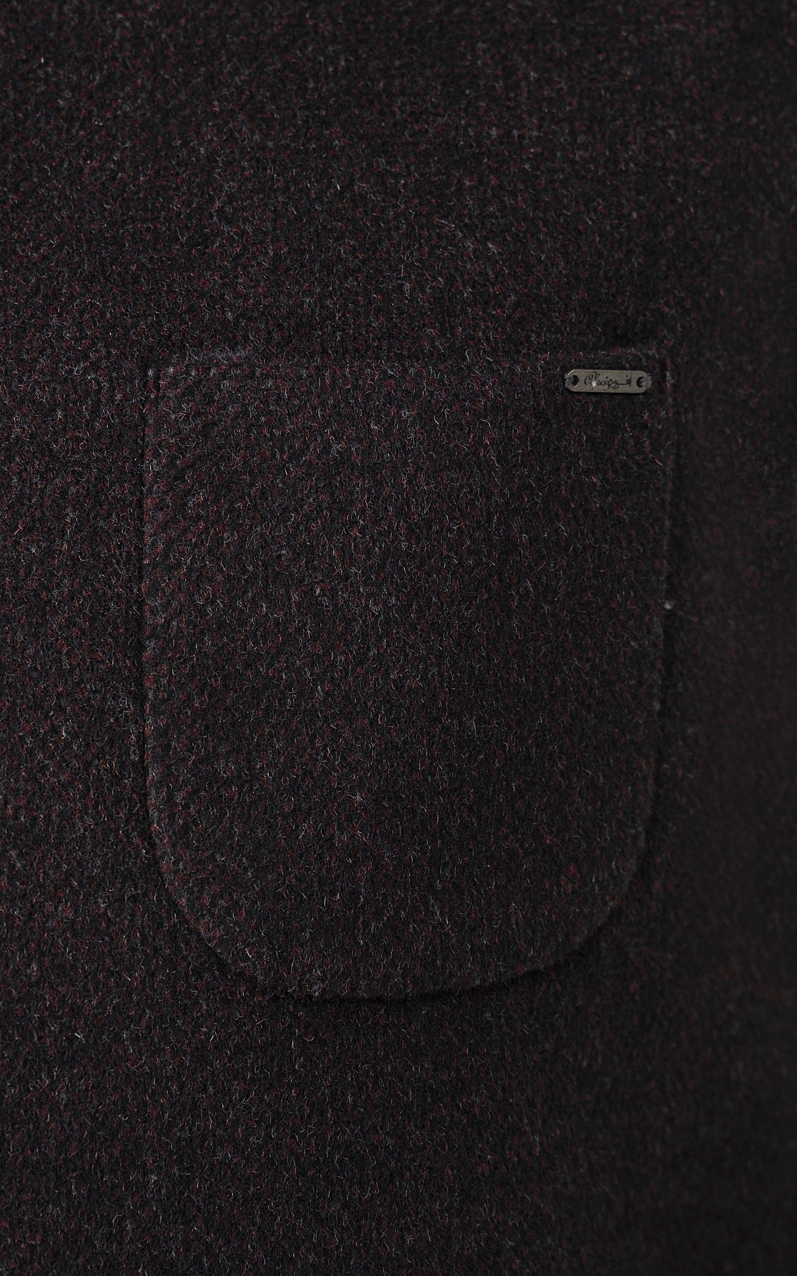 TEXTURED WOOL BLENDED WAISTCOAT - SIGNATURE COLLECTION MAROON