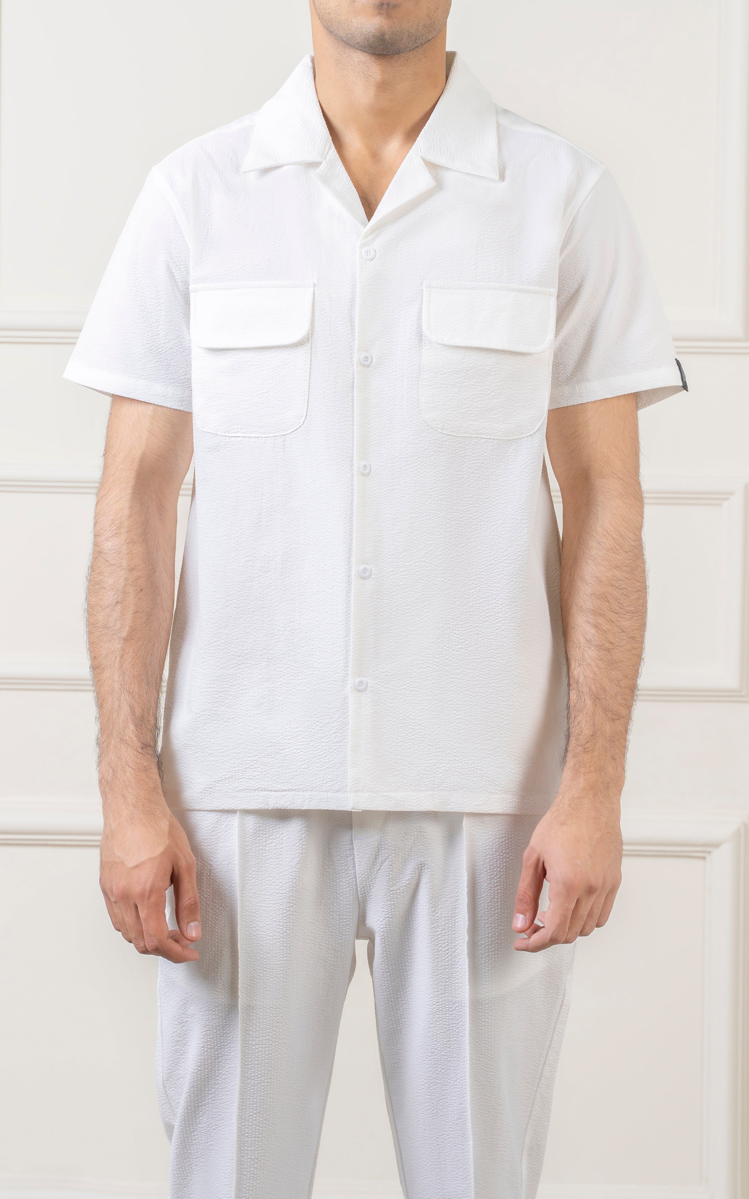CUBAN COLLAR SHIRT OFF WHITE