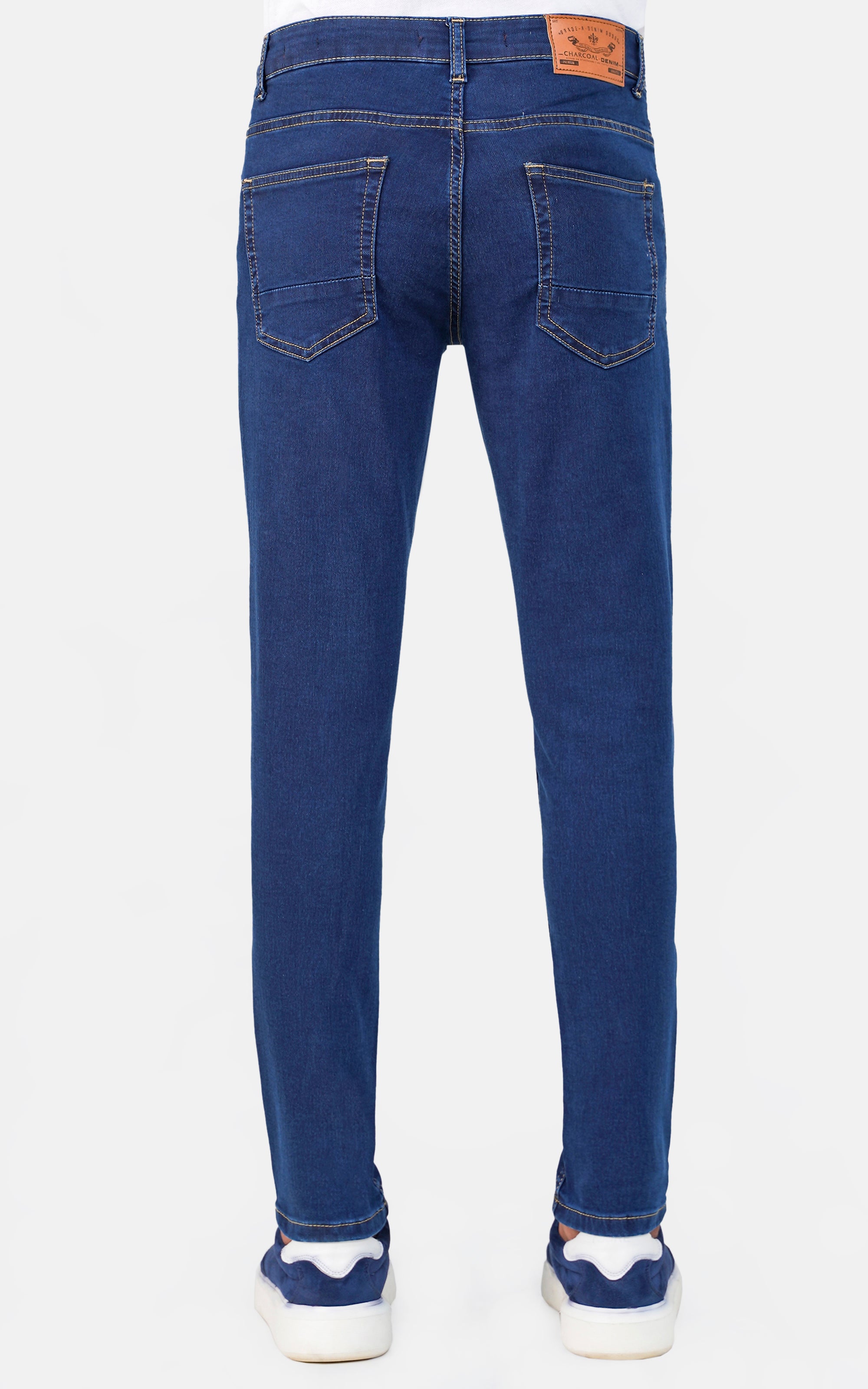 SKINNY LEG DENIM JEANS DARK BLUE