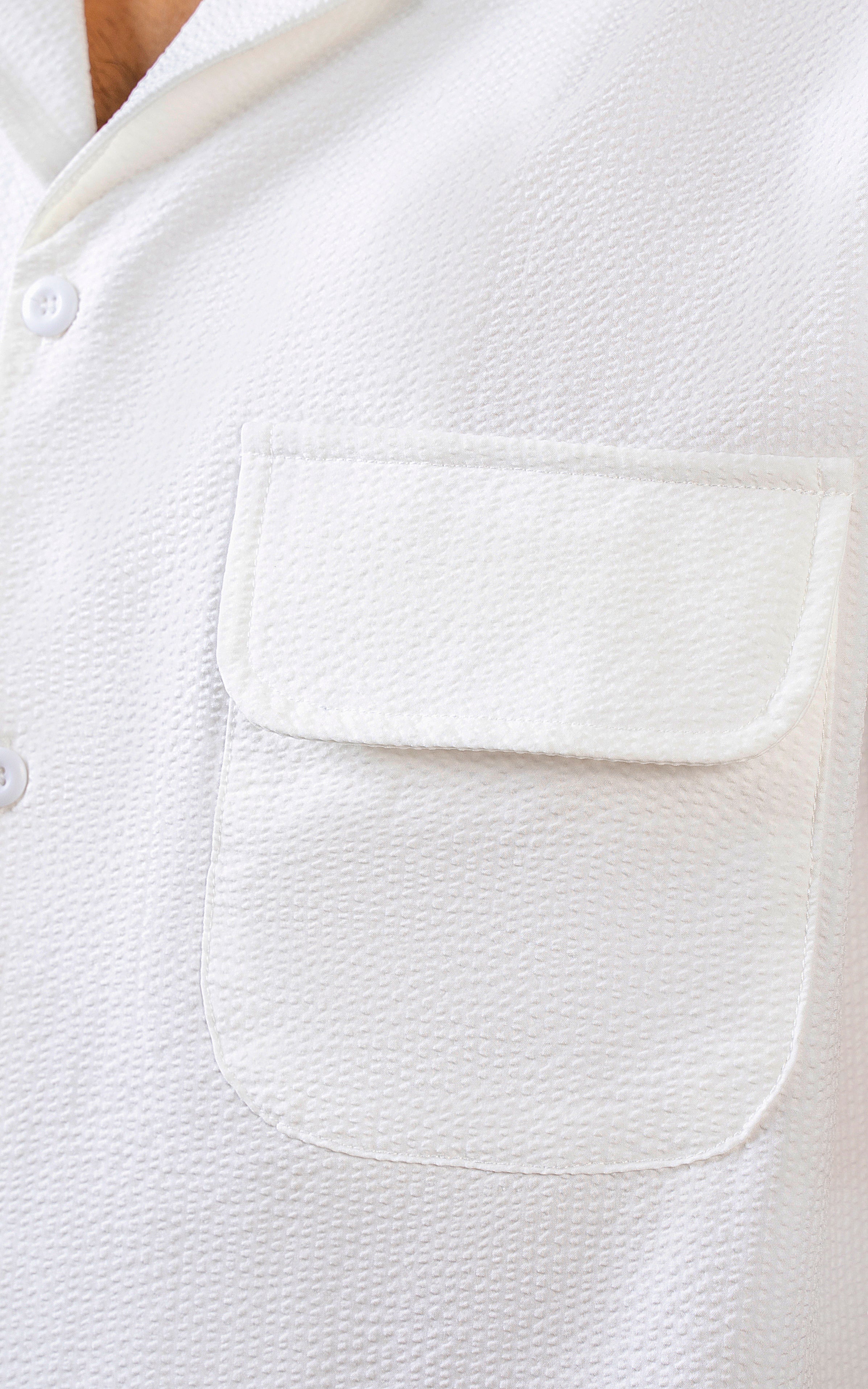 CUBAN COLLAR SHIRT OFF WHITE