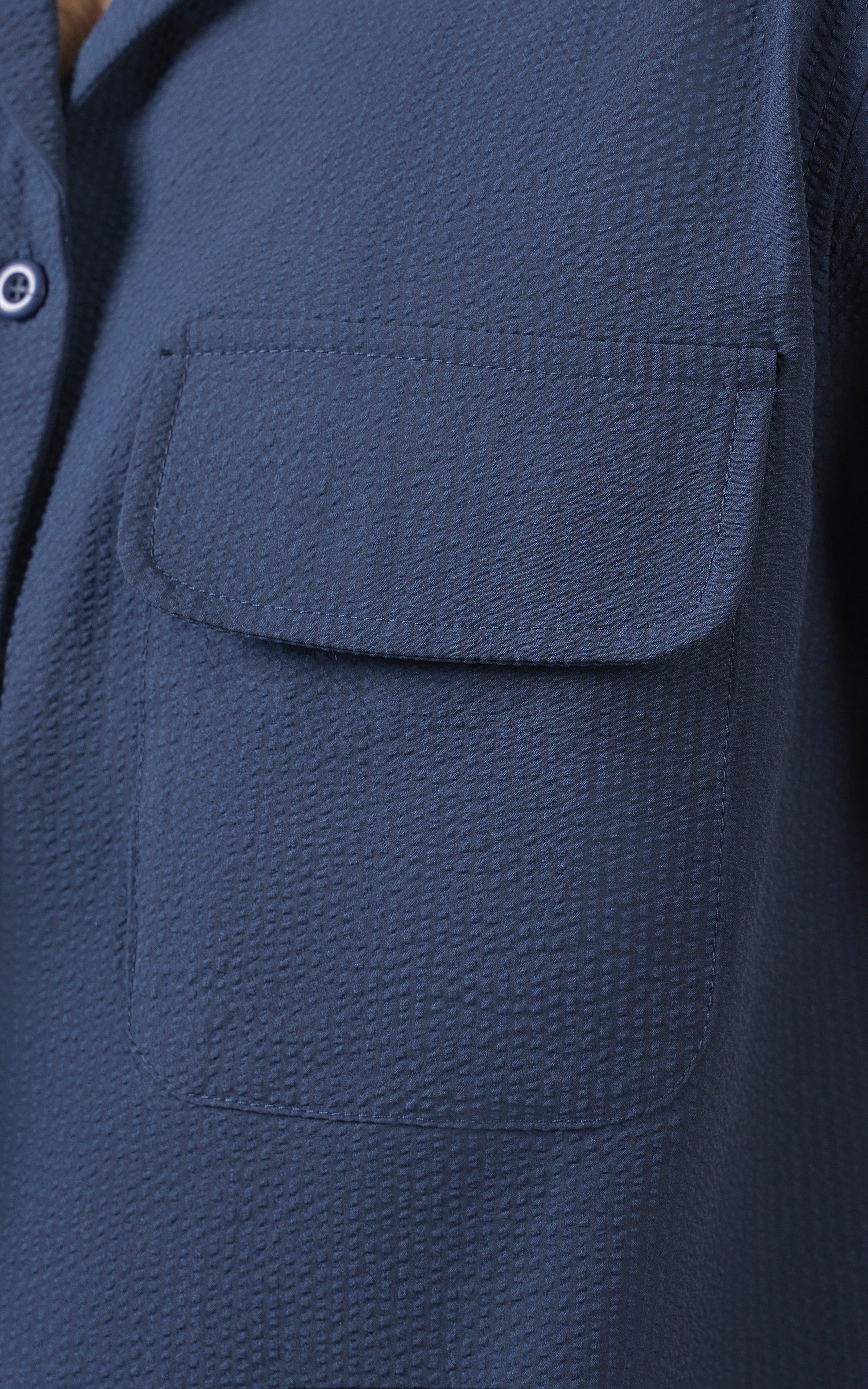 CUBAN COLLAR SHIRT NAVY