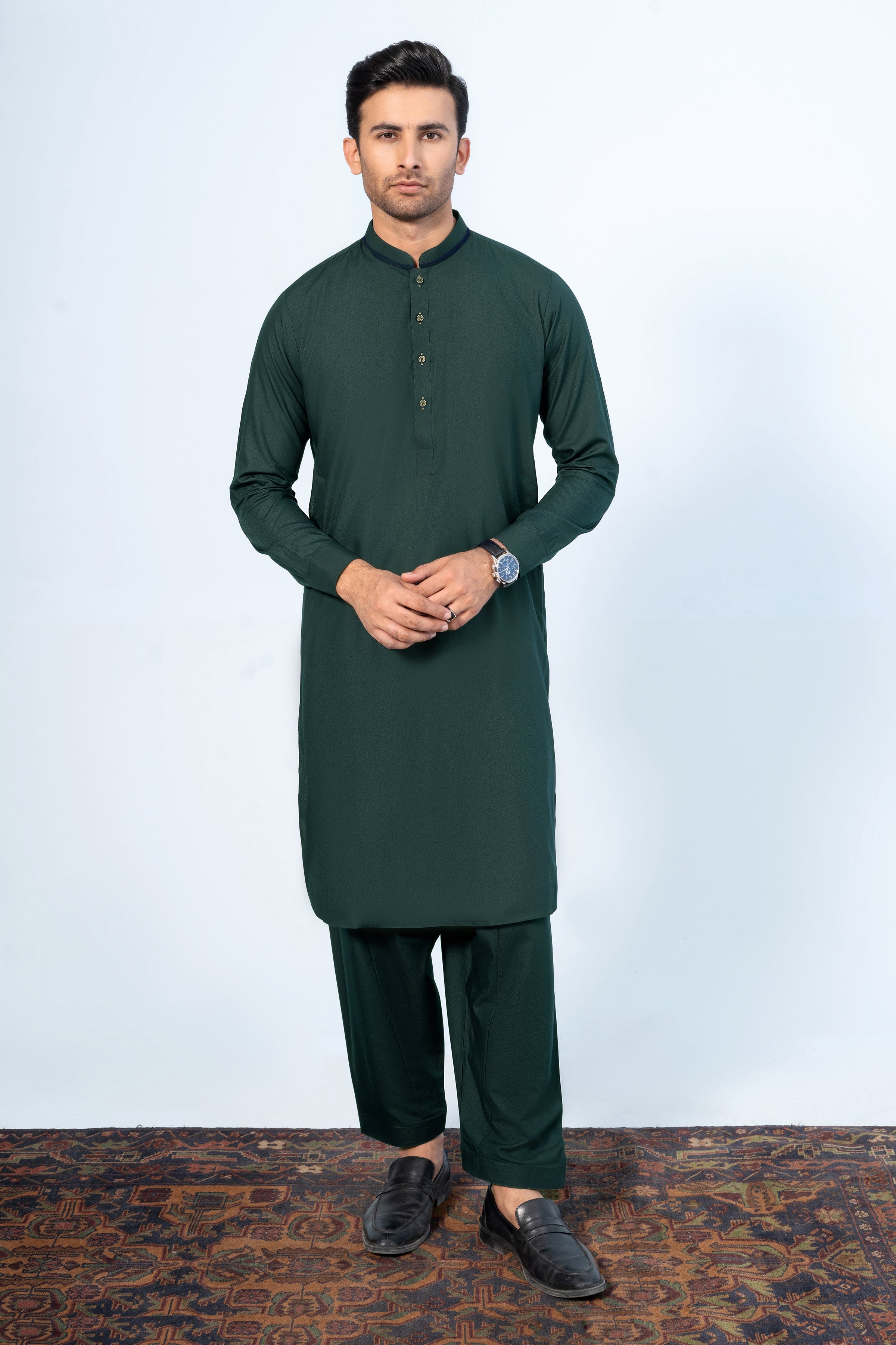 SHALWAR KAMEEZ  DARK GREEN