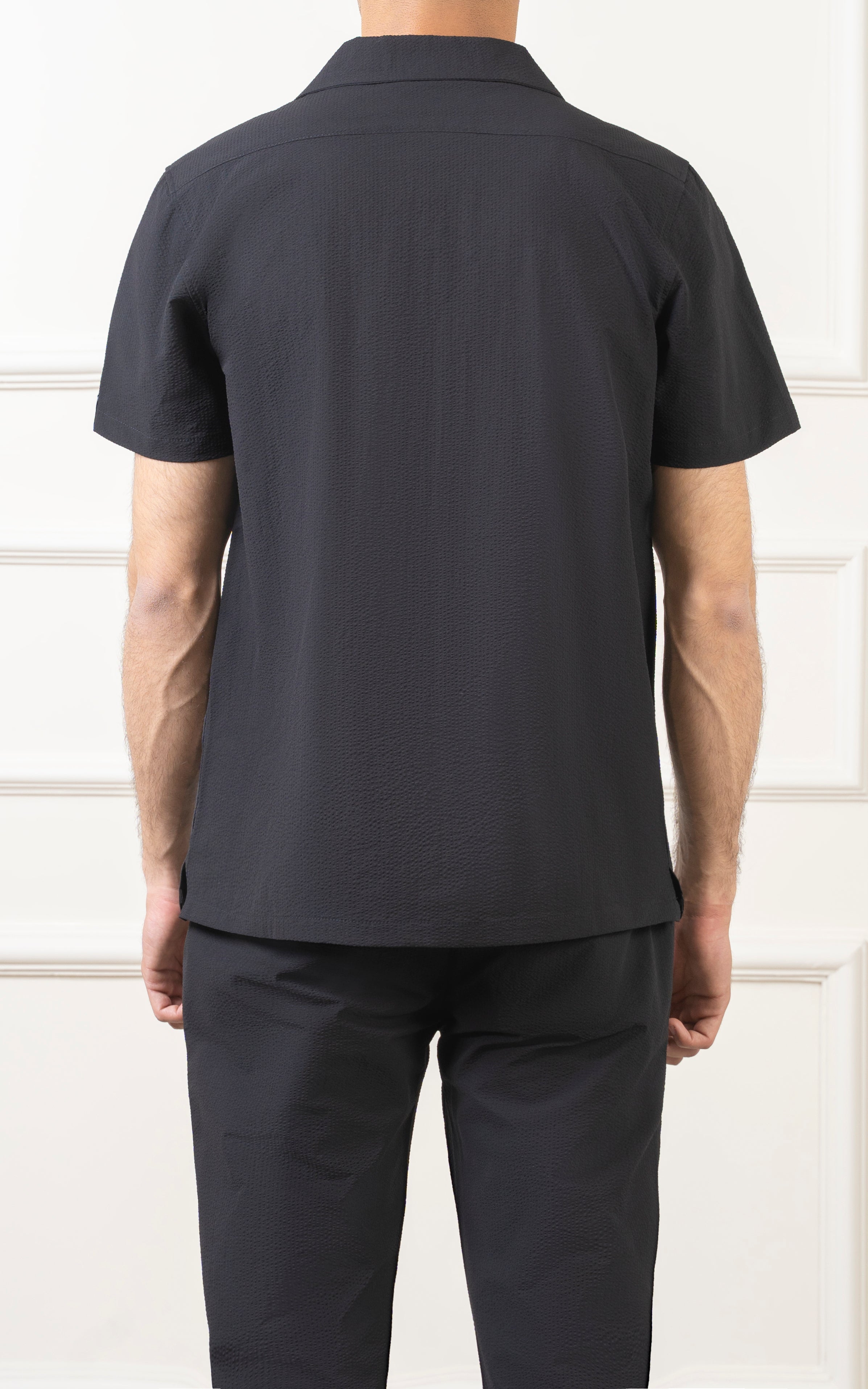 CUBAN COLLAR SHIRT BLACK