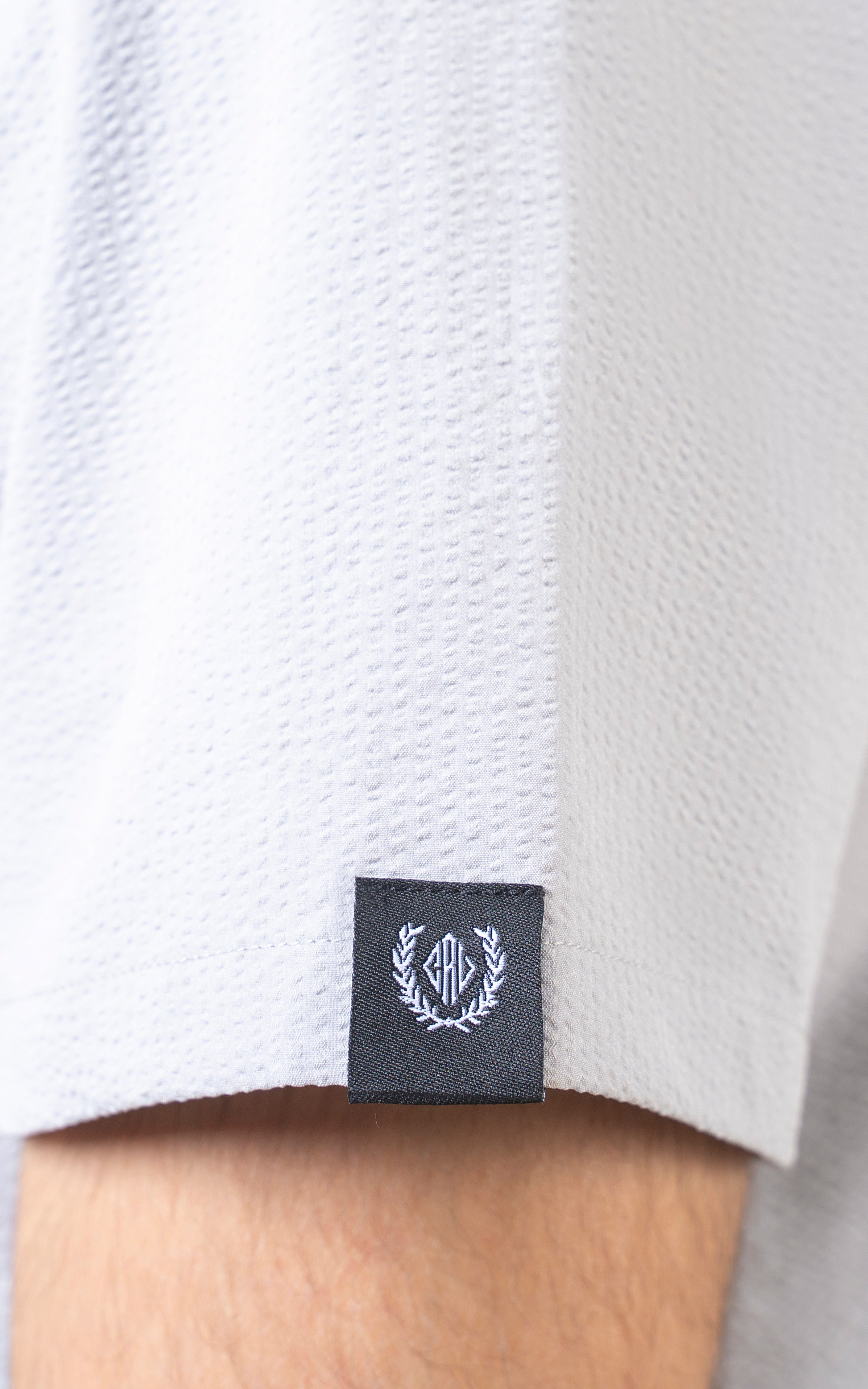 CUBAN COLLAR SHIRT LIGHT GREY