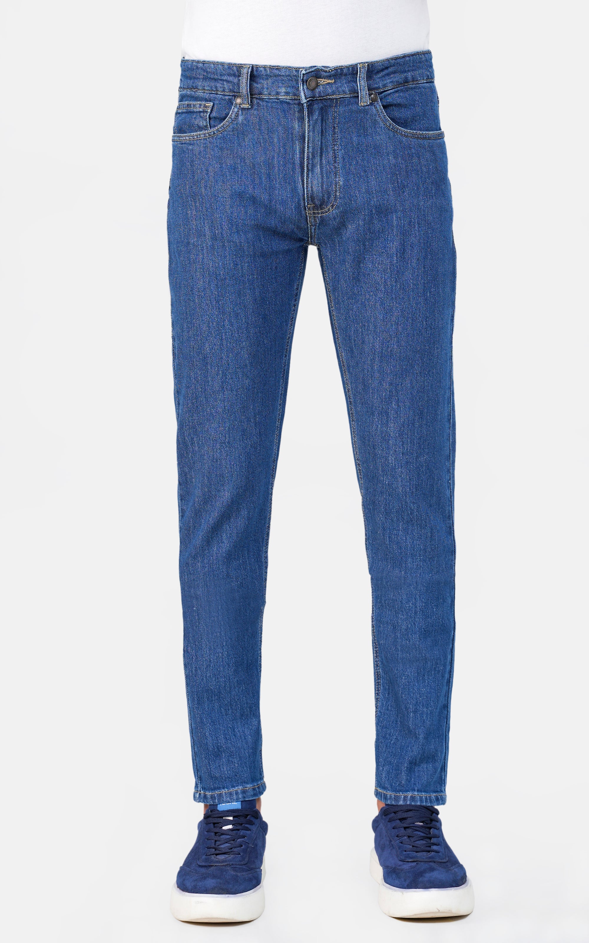 SLIM LEG DENIM  JEANS MID BLUE