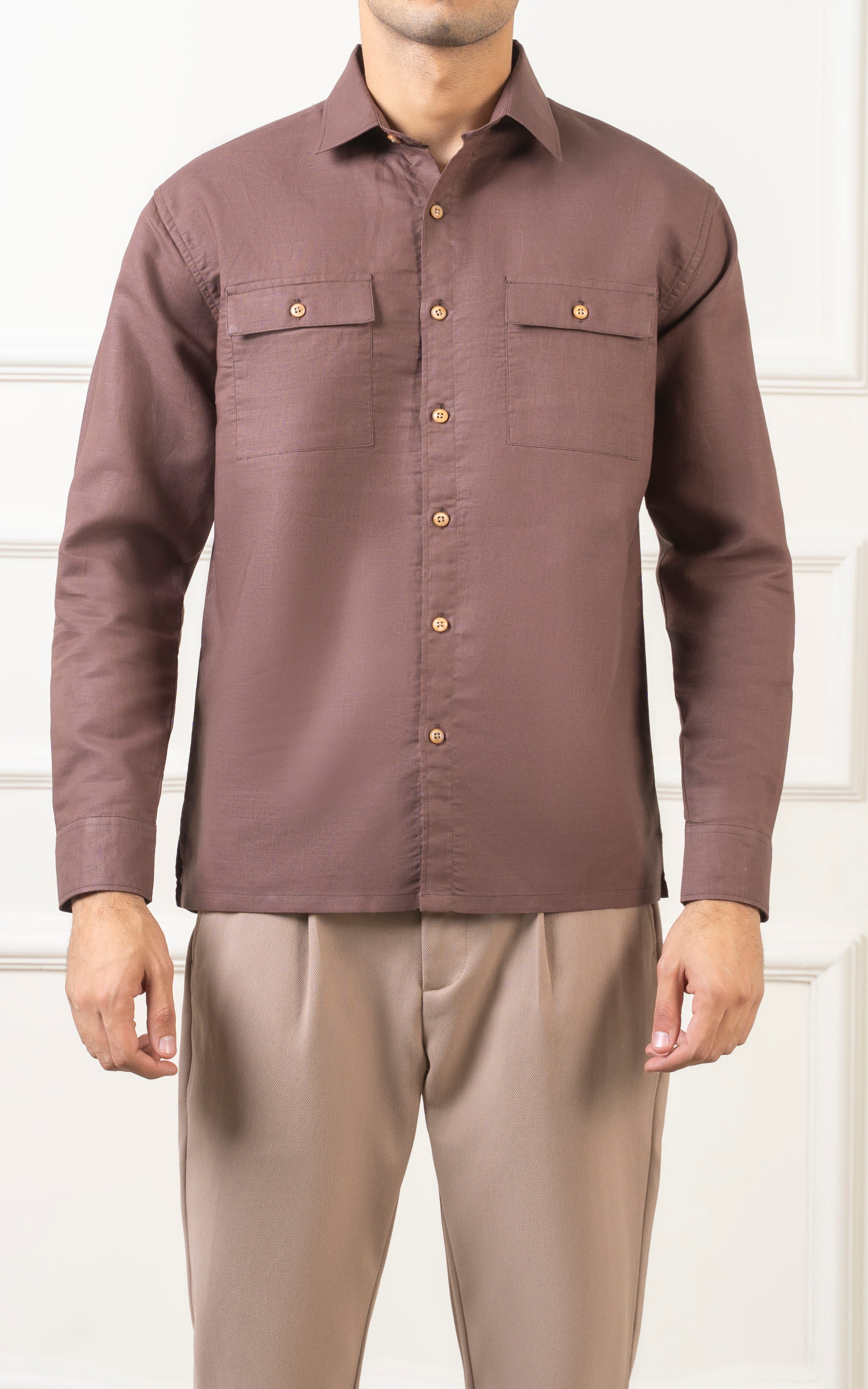 REGULAR COLLAR BROWN LINE