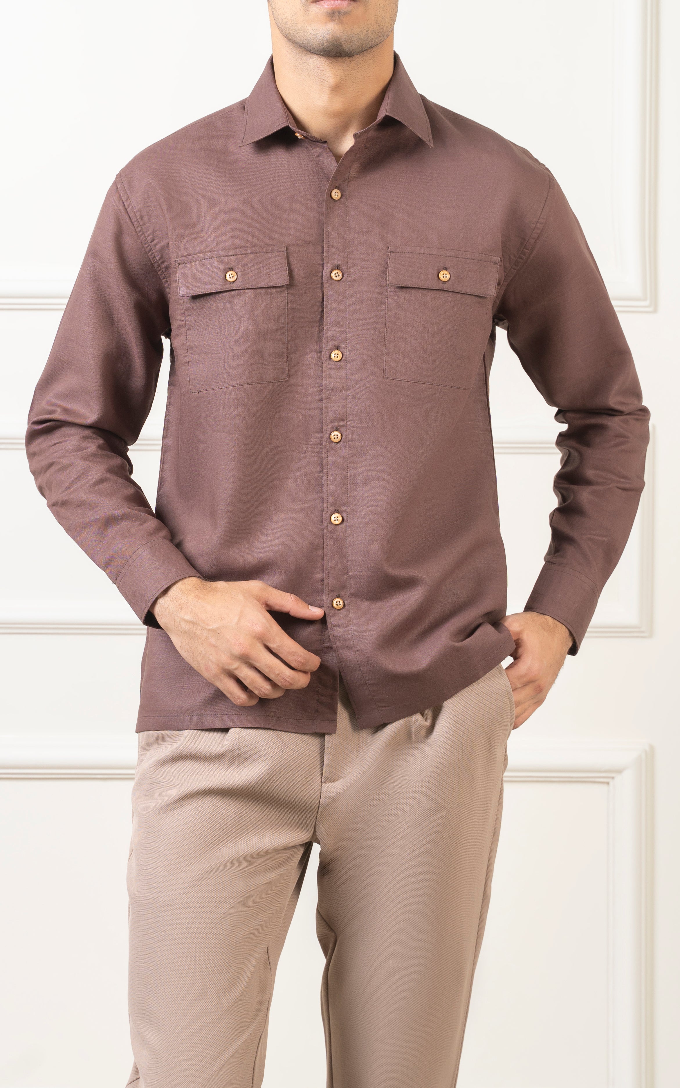 REGULAR COLLAR BROWN LINE