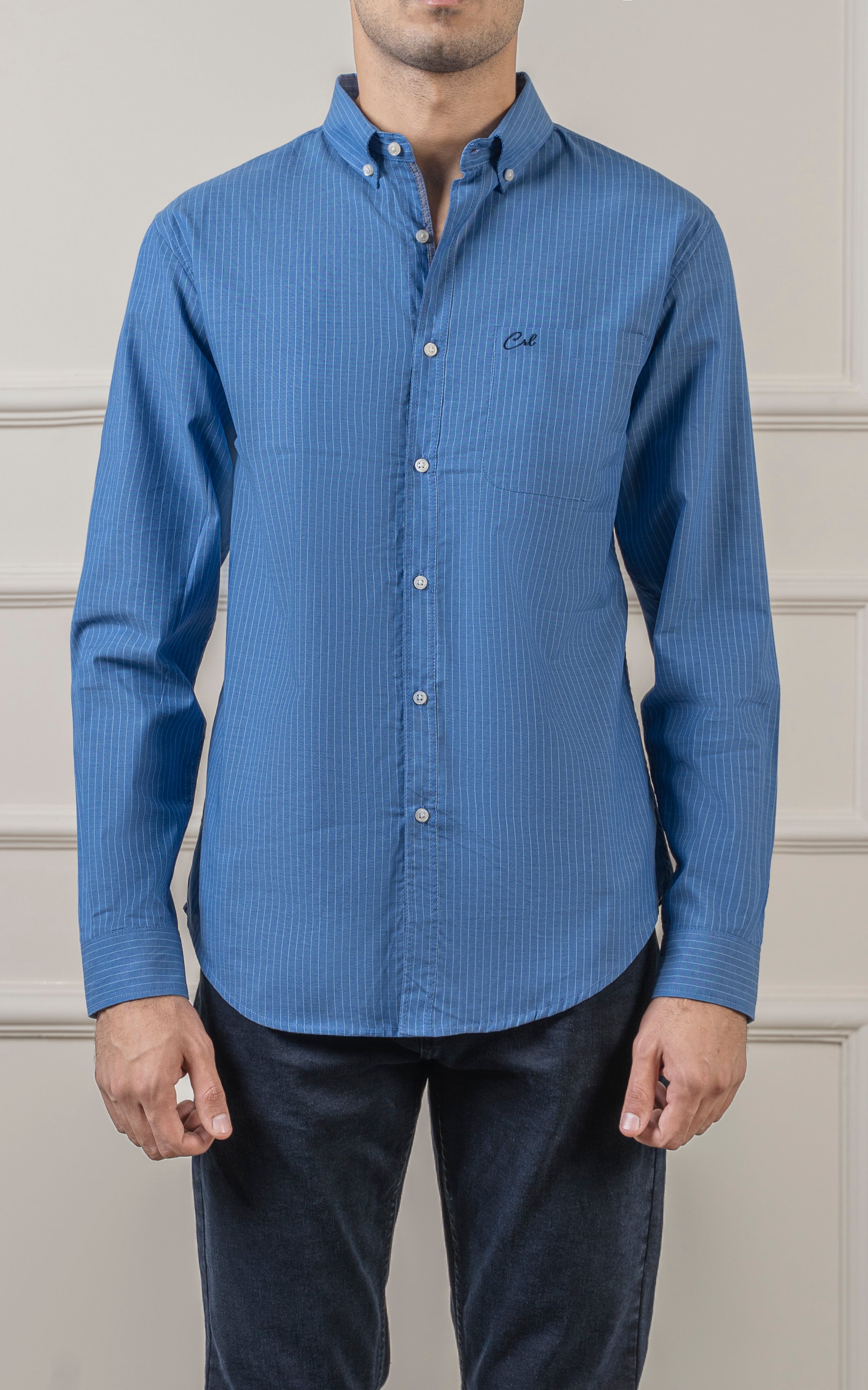 CASUAL SHIRT BLUE STRIPED