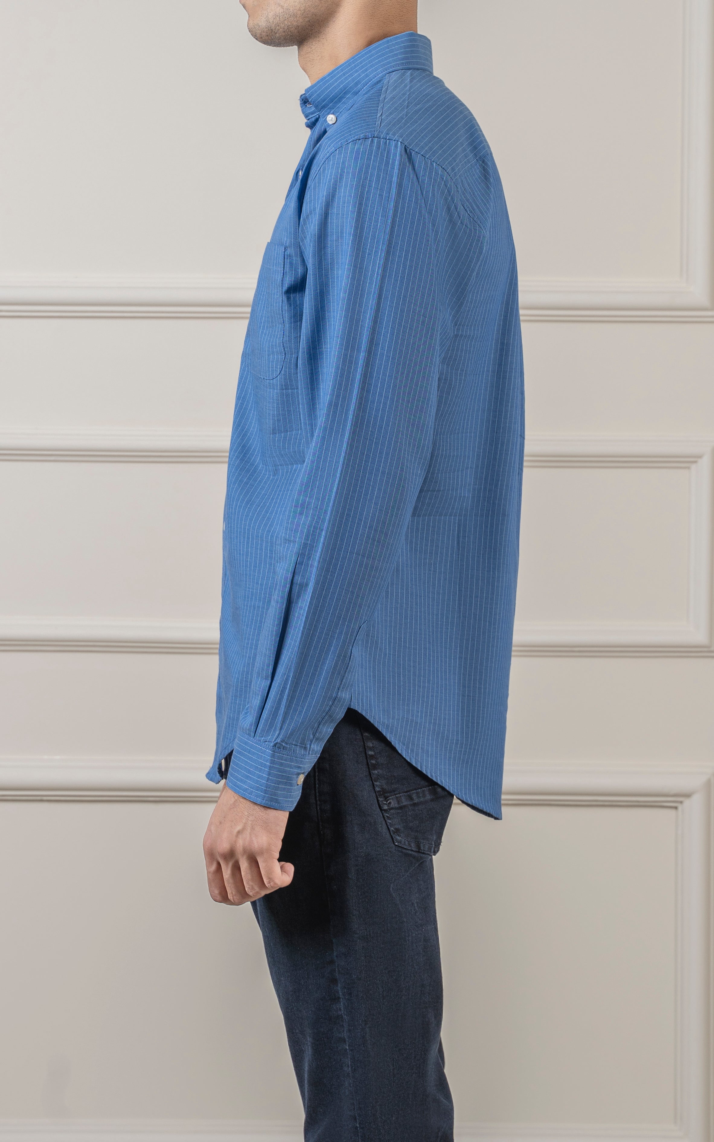 CASUAL SHIRT BLUE STRIPED