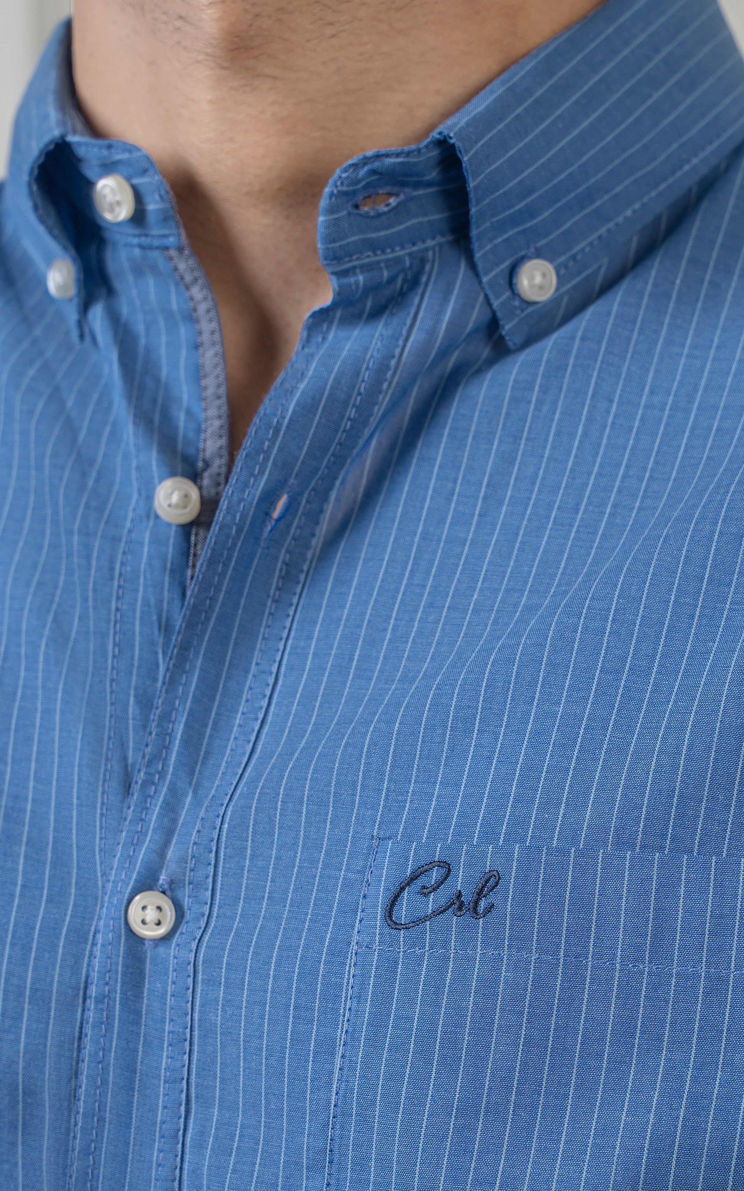 CASUAL SHIRT BLUE STRIPED