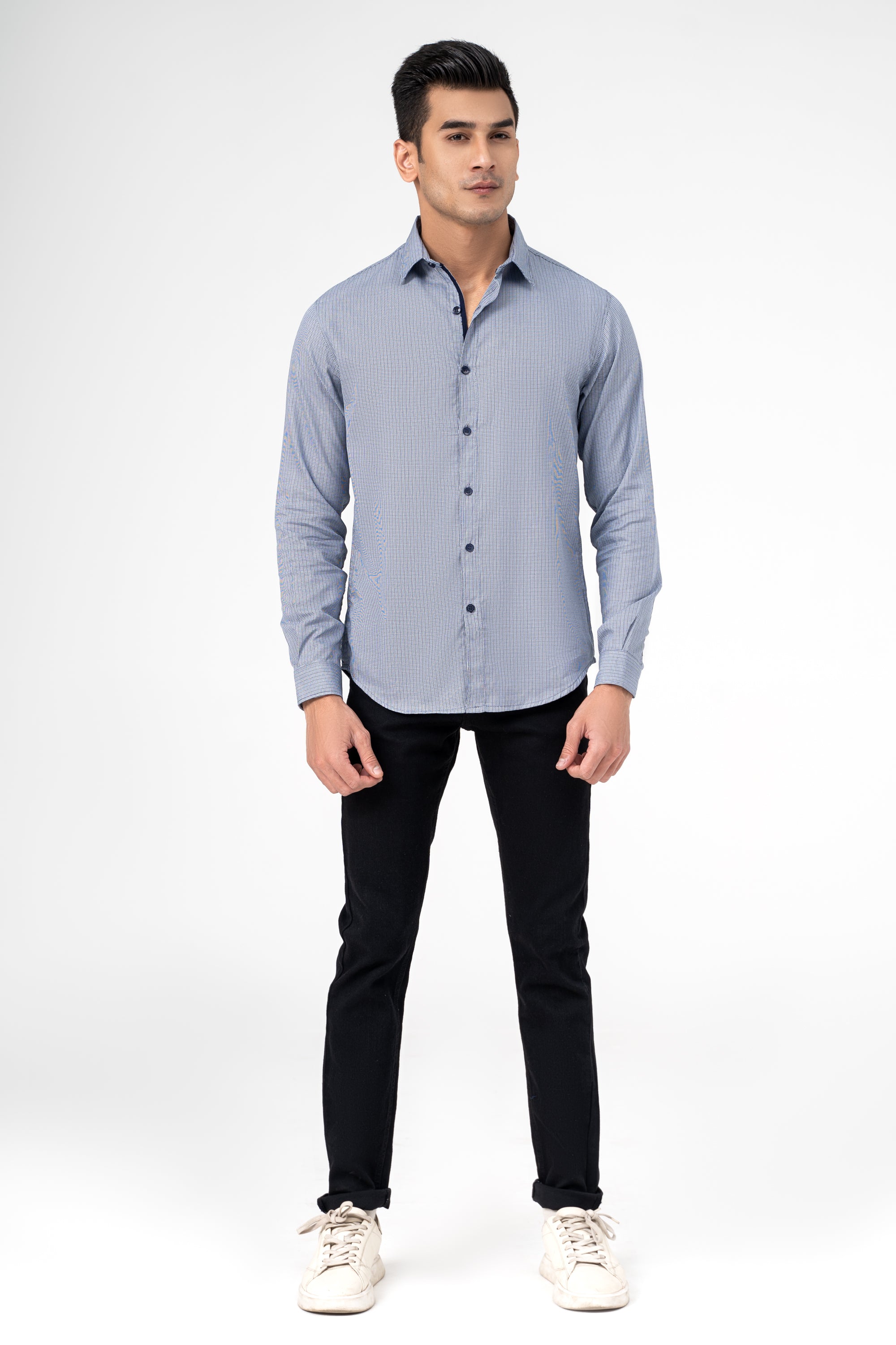 CASUAL SHIRT BLUE CHECK