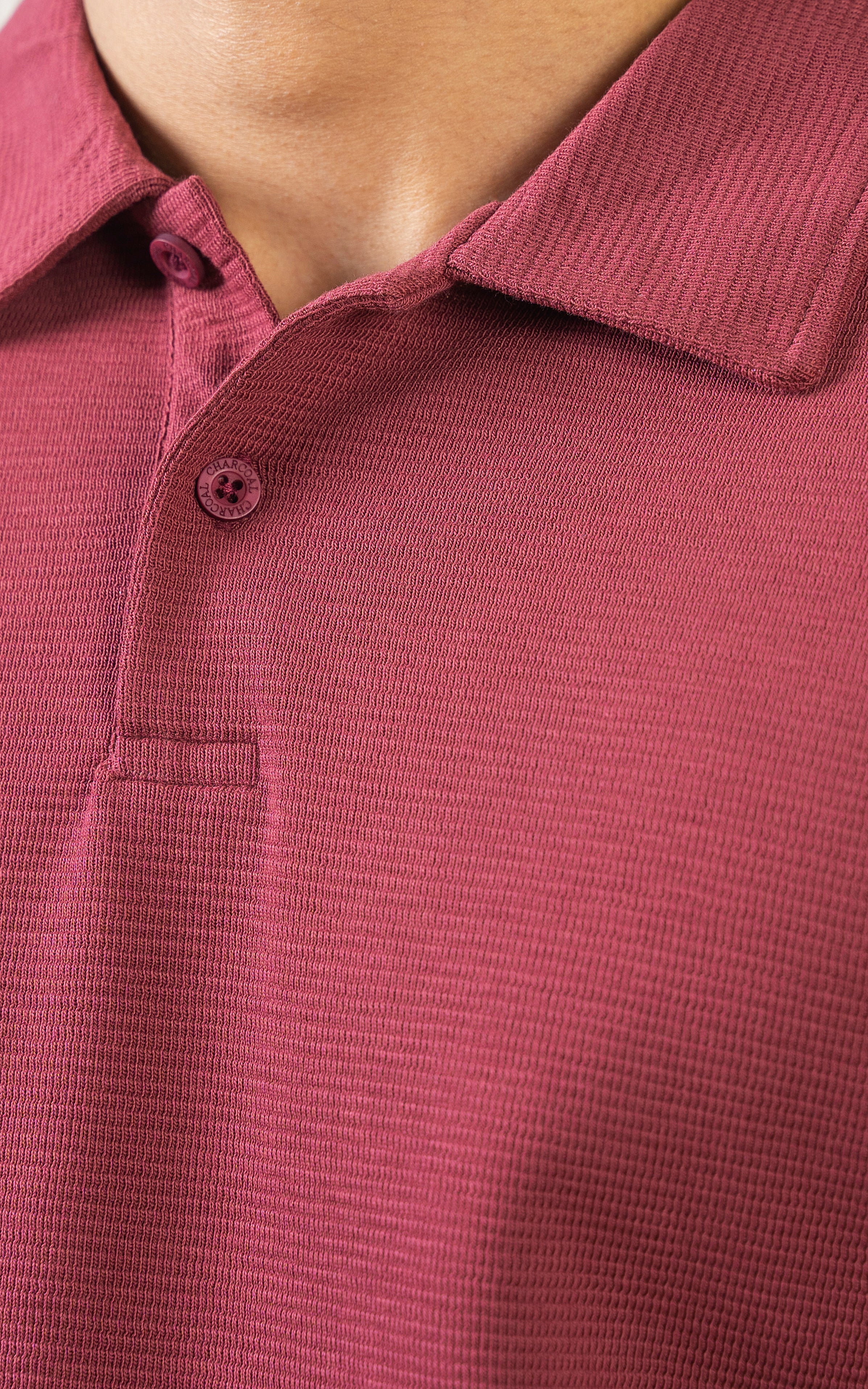 CLASSIC COLLAR  POLO MAROON