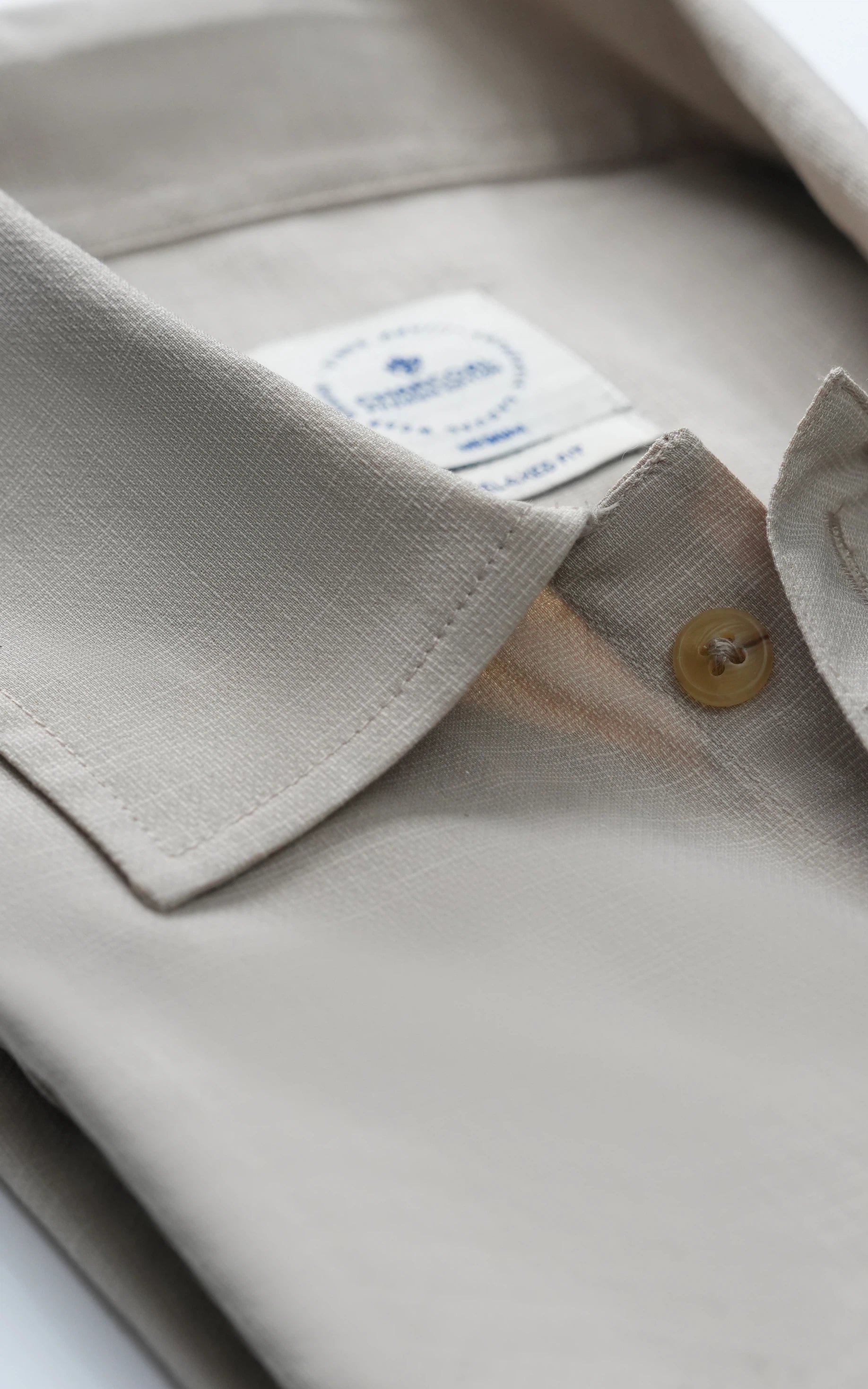 RELAXED FIT HALF SLEEVES SHIRT KHAKI