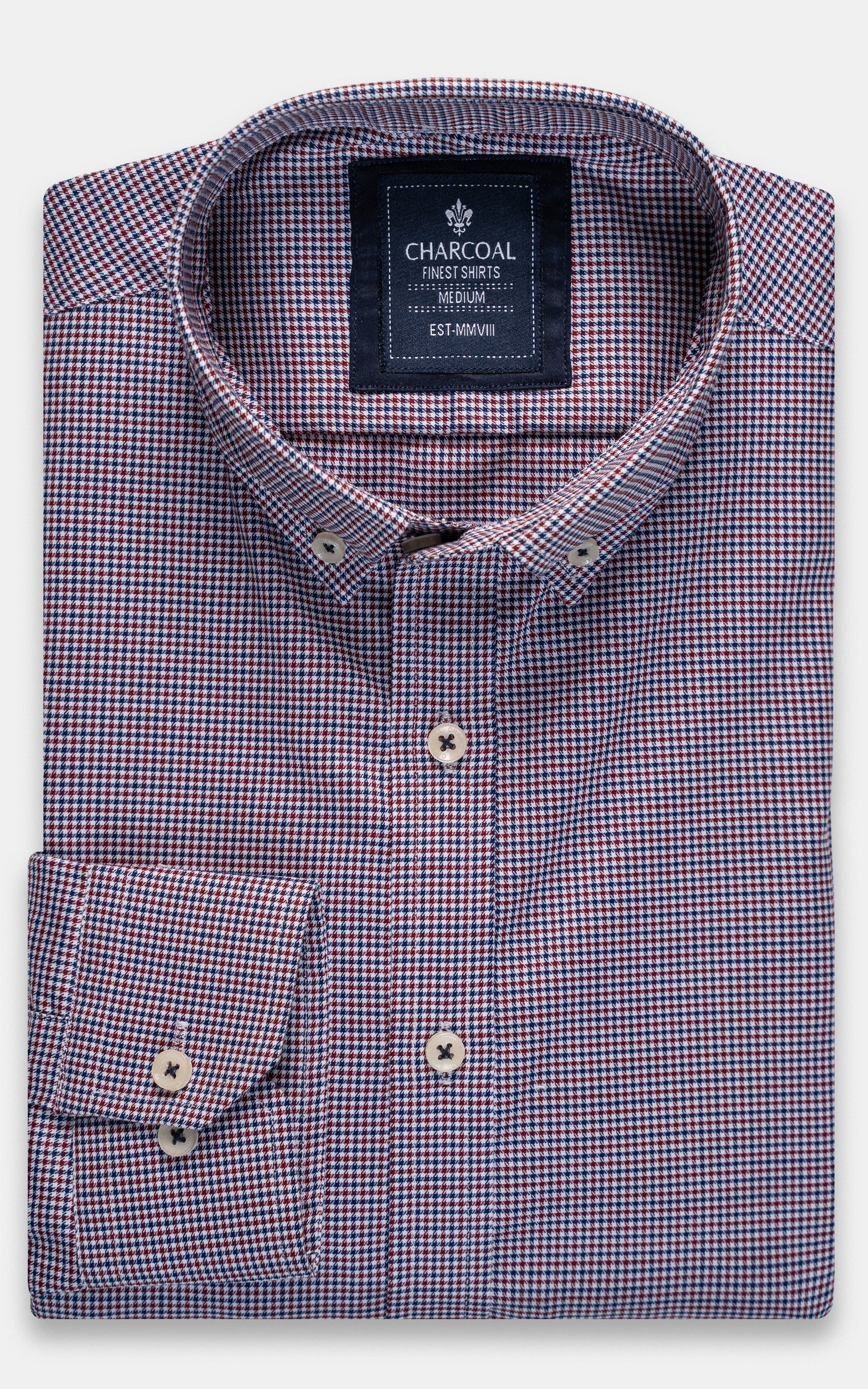 SEMI FORMAL SHIRT NAVY MAROON