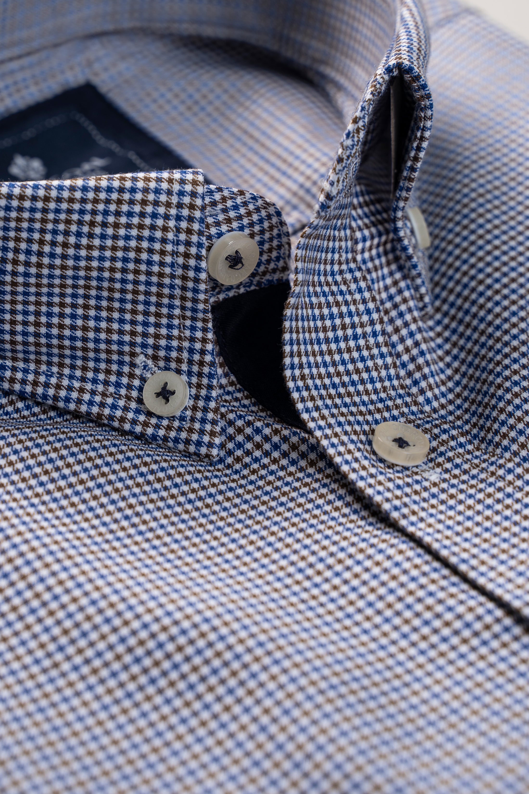 SEMI FORMAL SHIRT NAVY BROWN