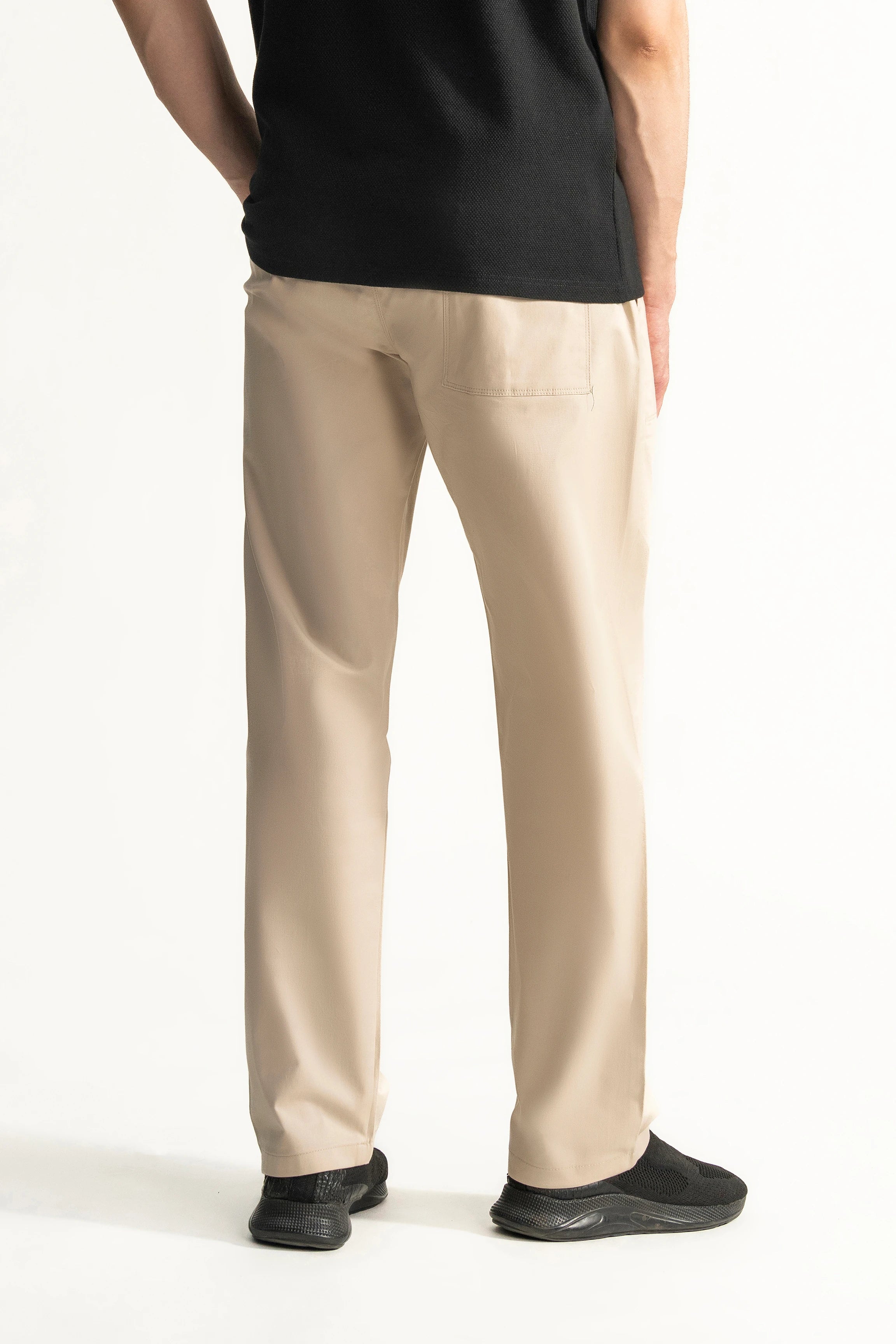 STRAIGHT FIT CASUAL TROUSER BEIGE