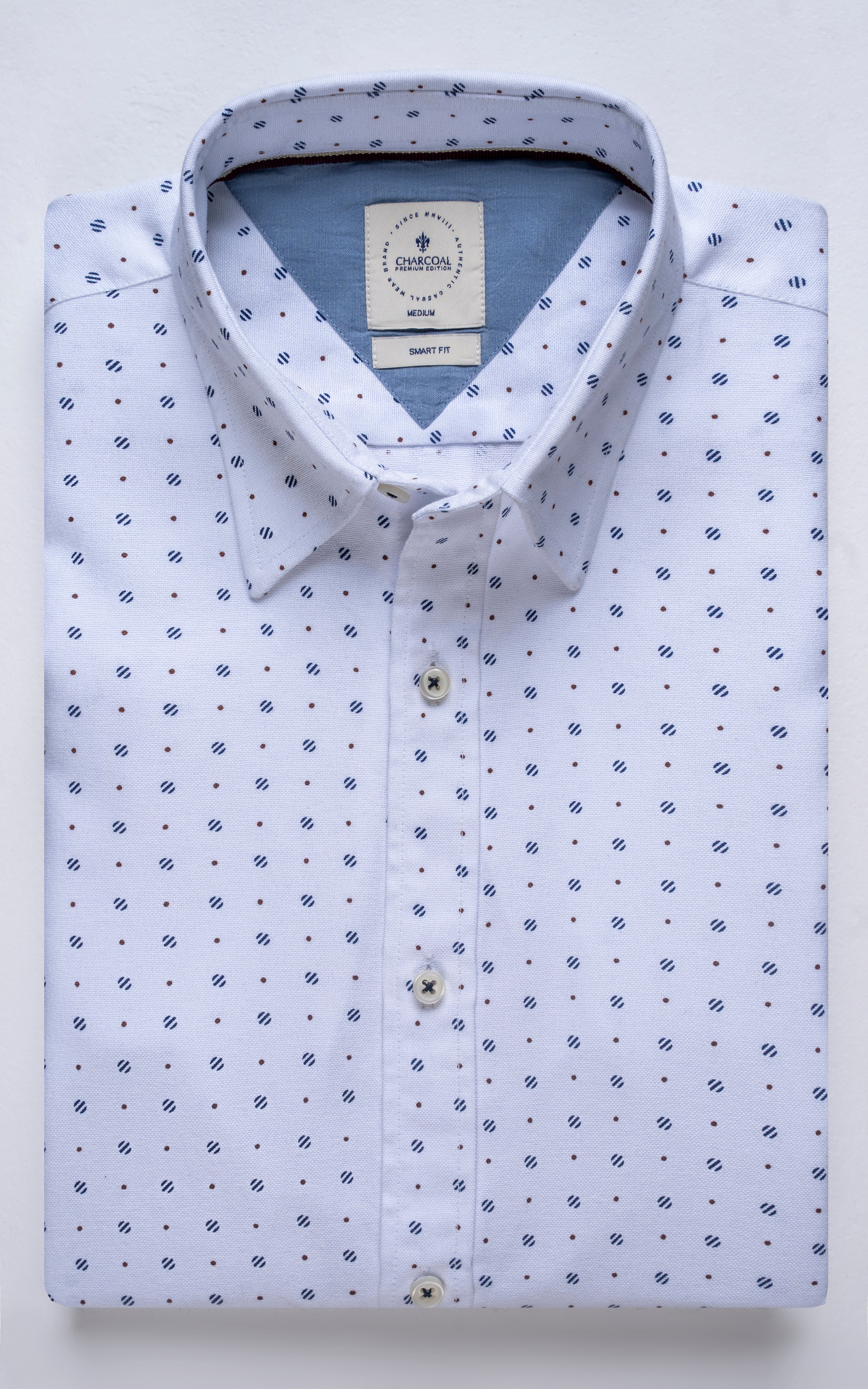 HIDDEN BUTTON DOWN COLLAR  SHIRT WHITE