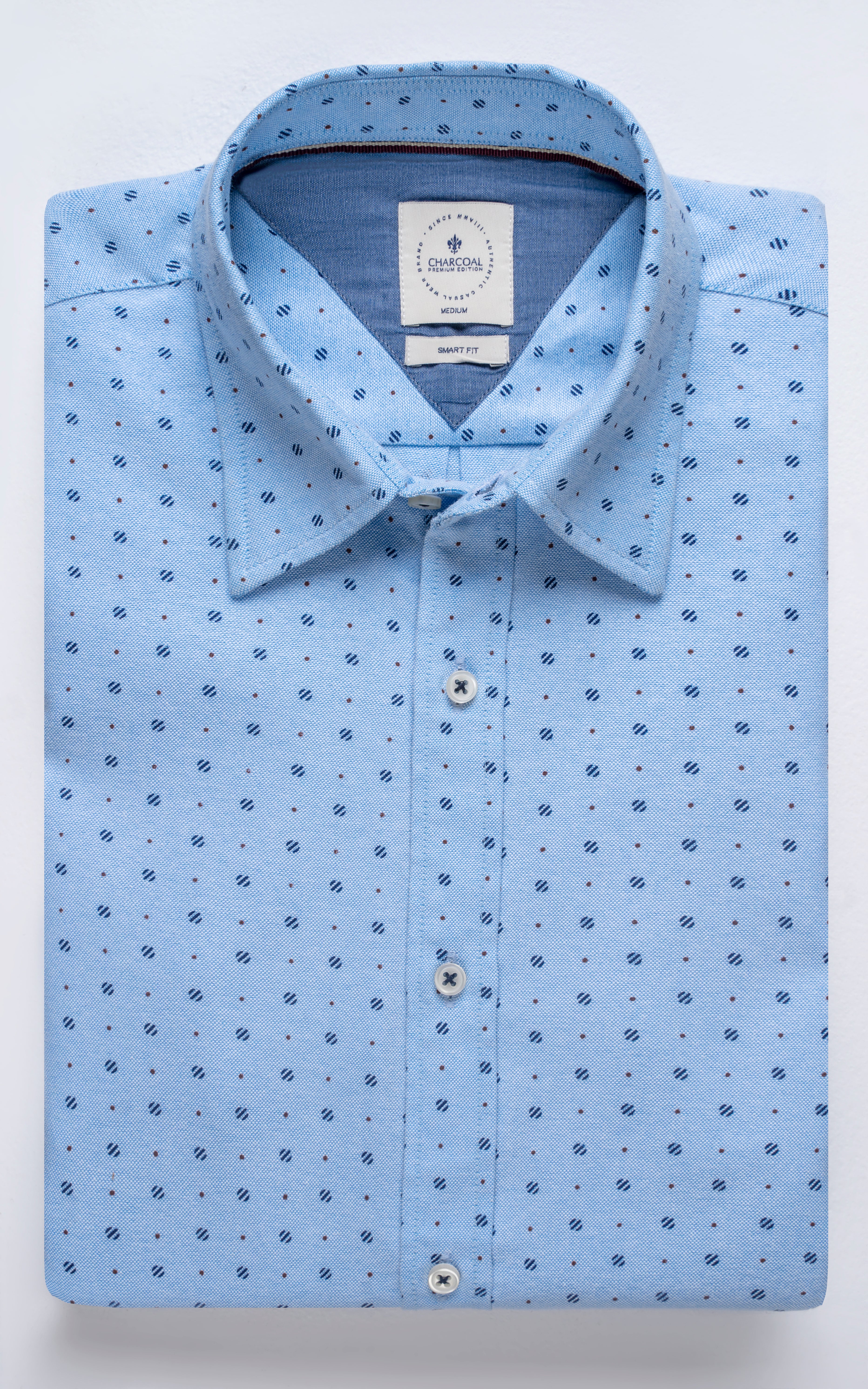 HIDDEN BUTTON DOWN COLLAR  SHIRT SKY BLUE