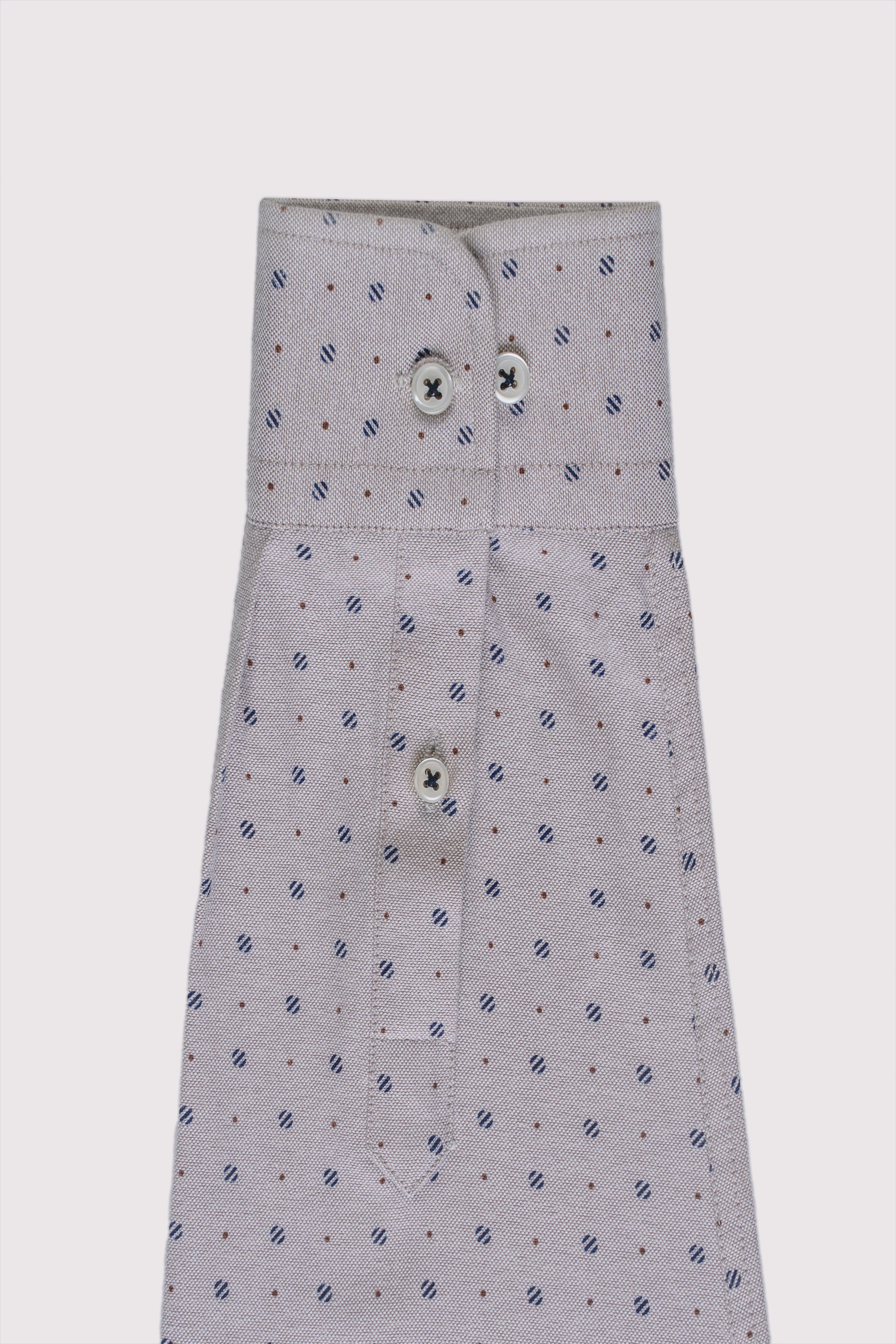 HIDDEN BUTTON DOWN COLLAR  SHIRT KHAKI