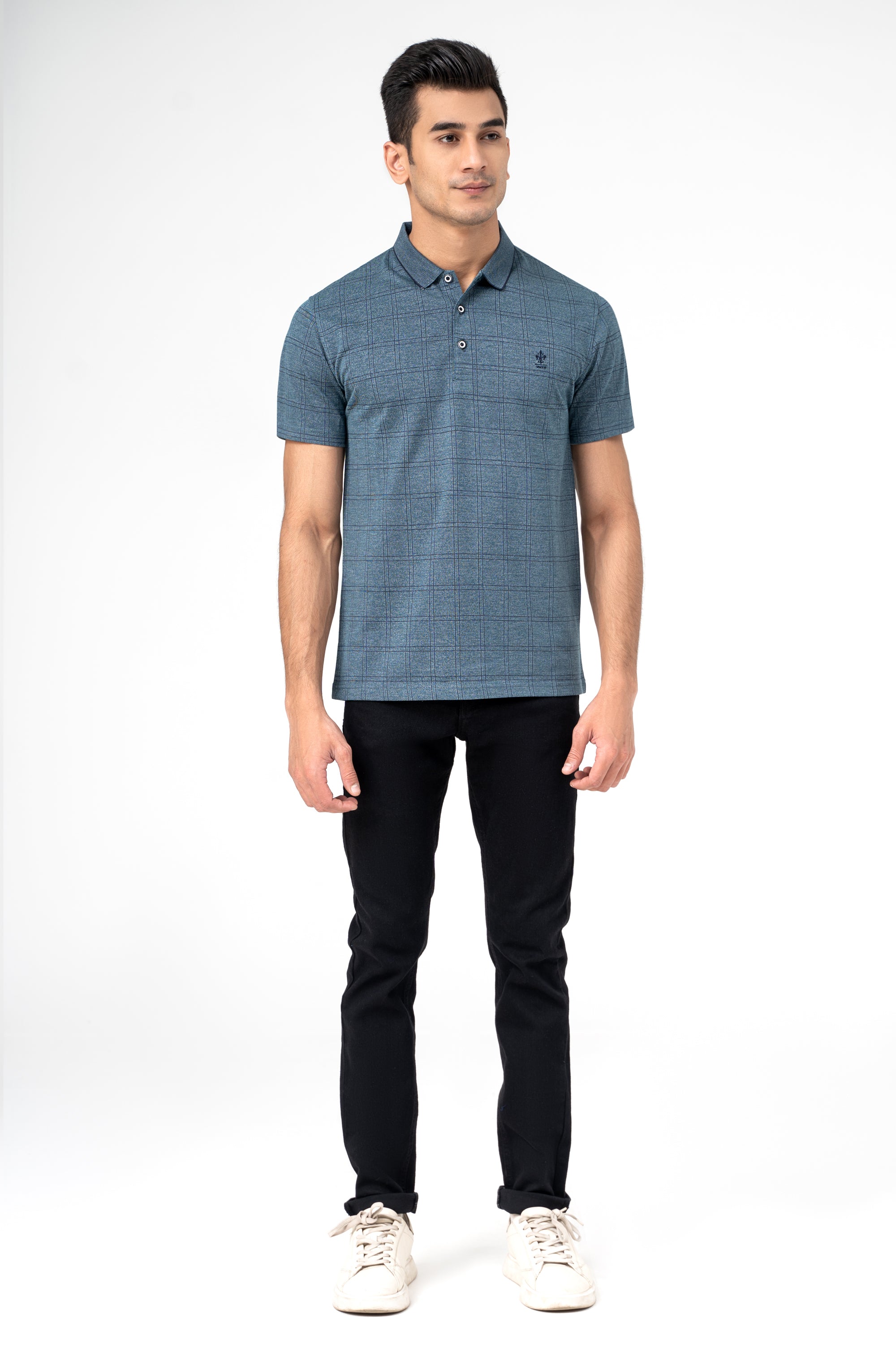 POLO SHIRT GREEN MELANGE