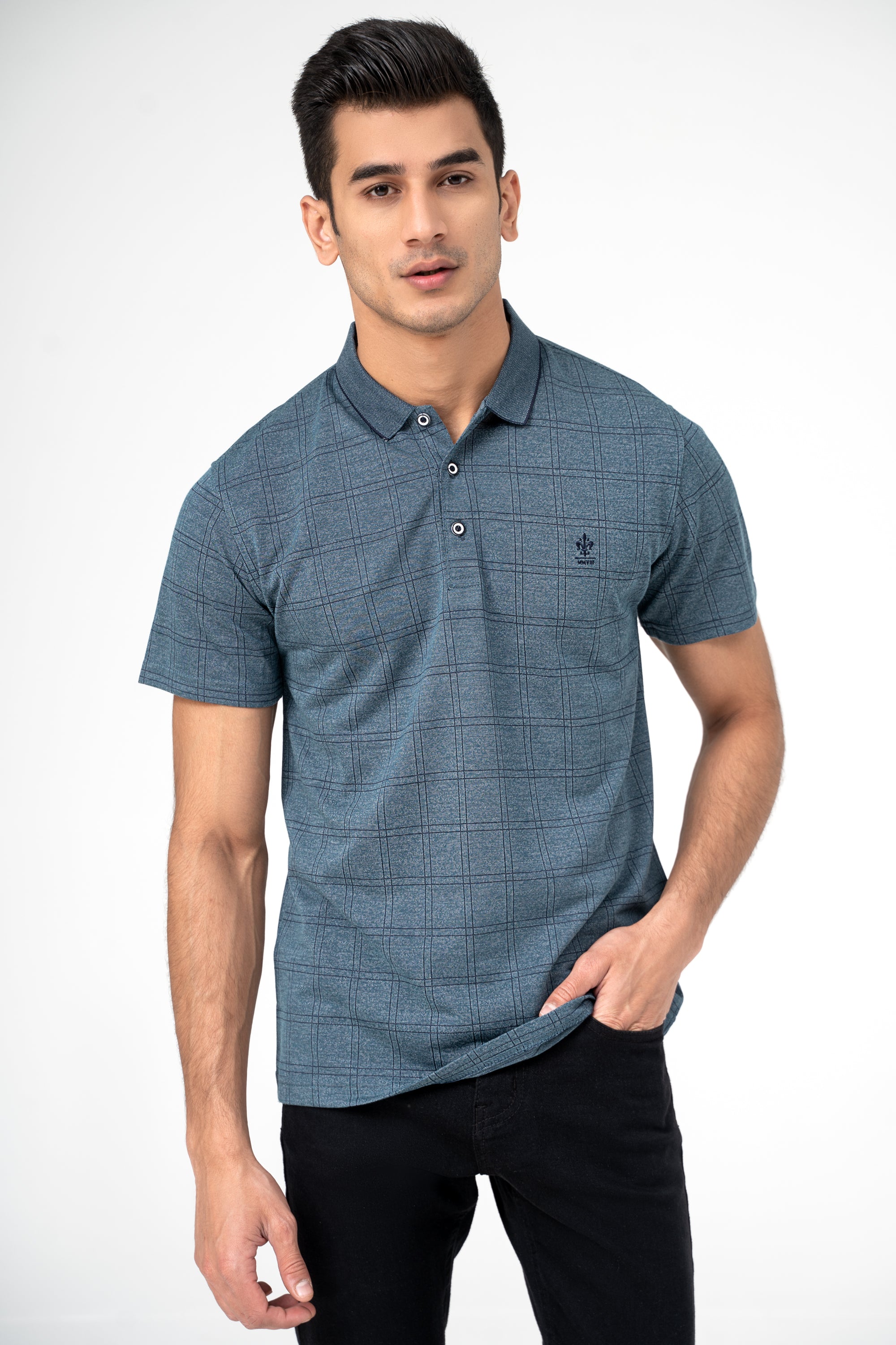 POLO SHIRT GREEN MELANGE