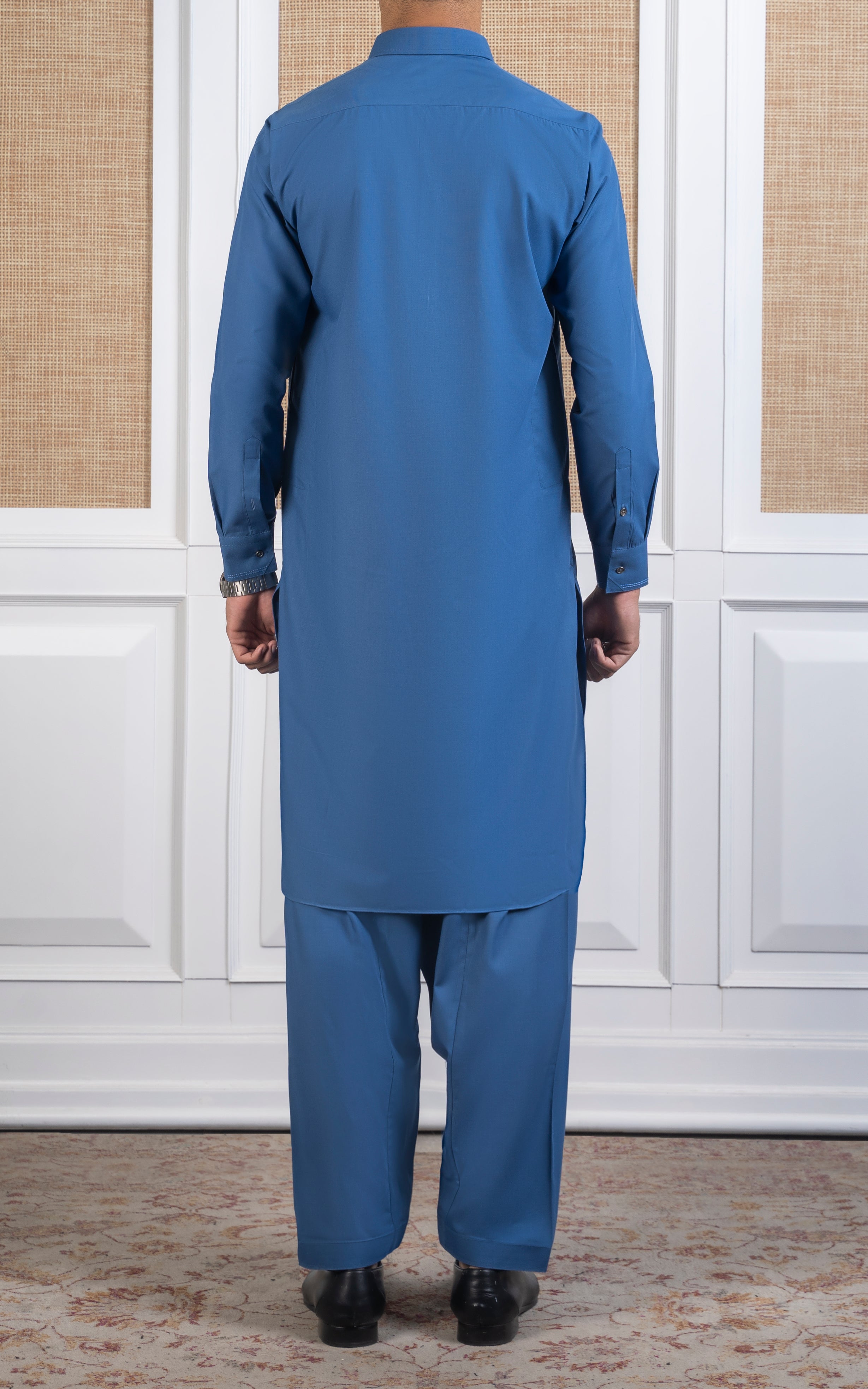 BLENDED KAMEEZ SHALW-SIGNATURE COLLECTION CERULEAN BLUE