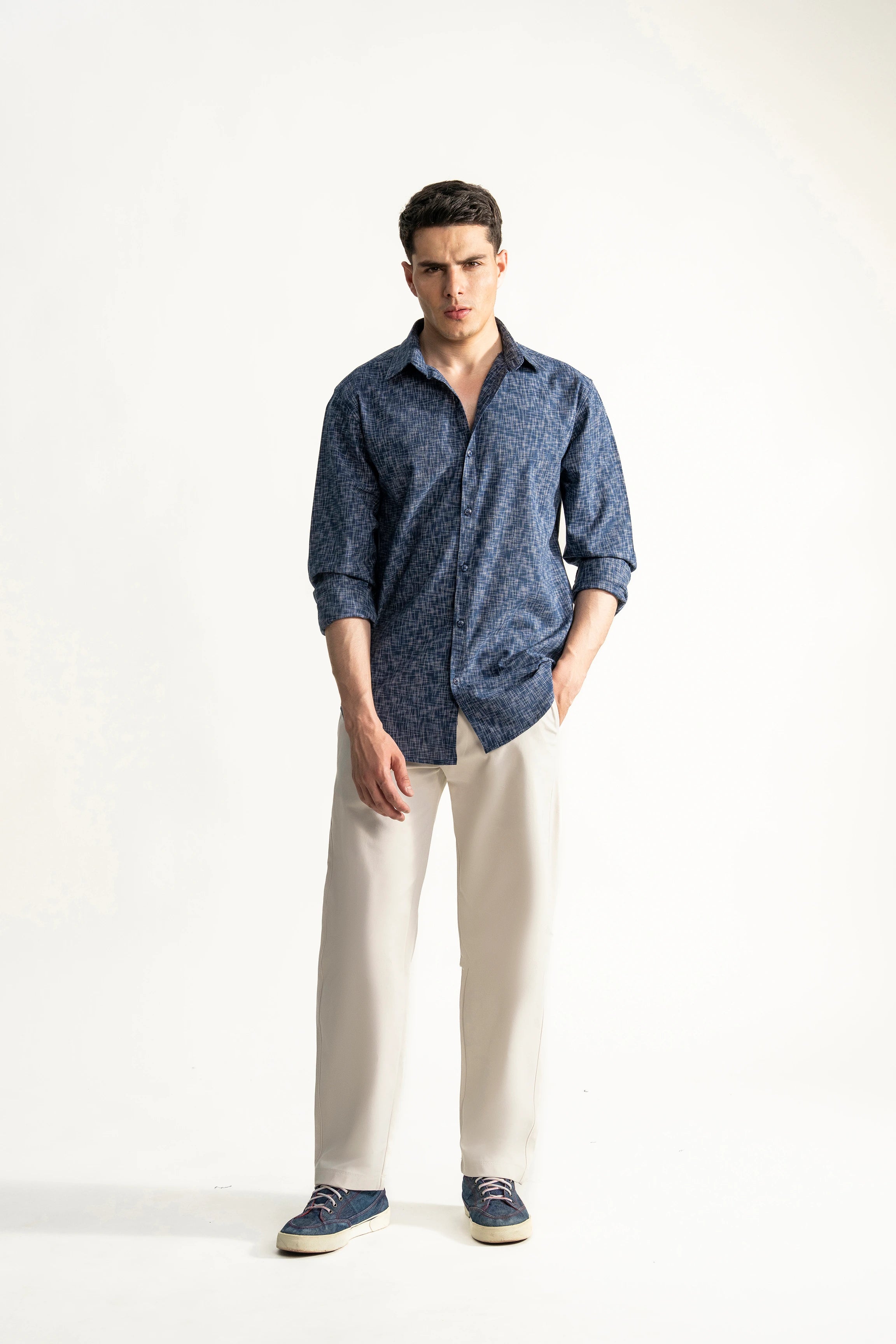 CASUAL SHIRT REGULAR FIT NAVY