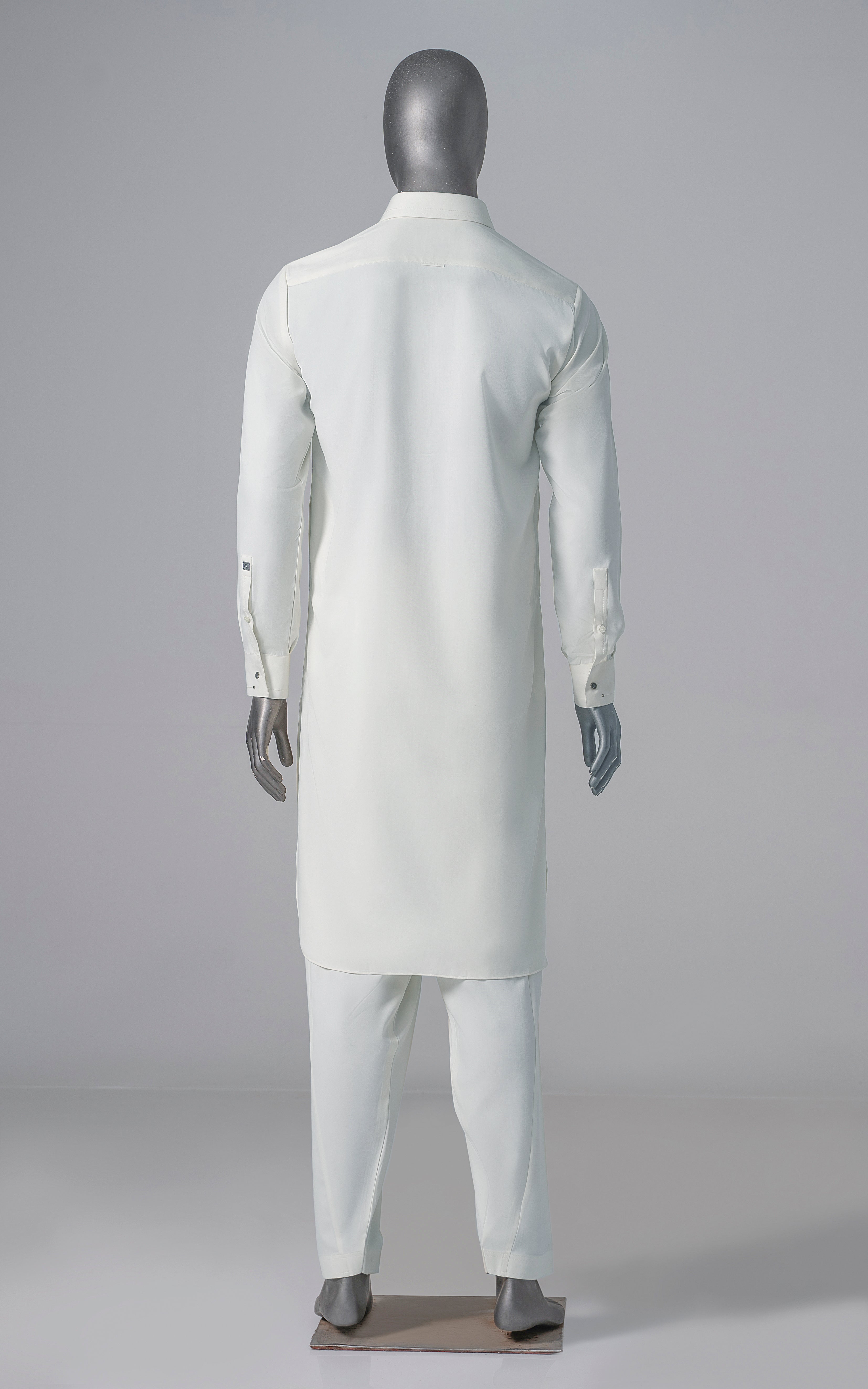 EXCLUSIVE BLENDED KAMEEZ SHALWAR OFF WHITE