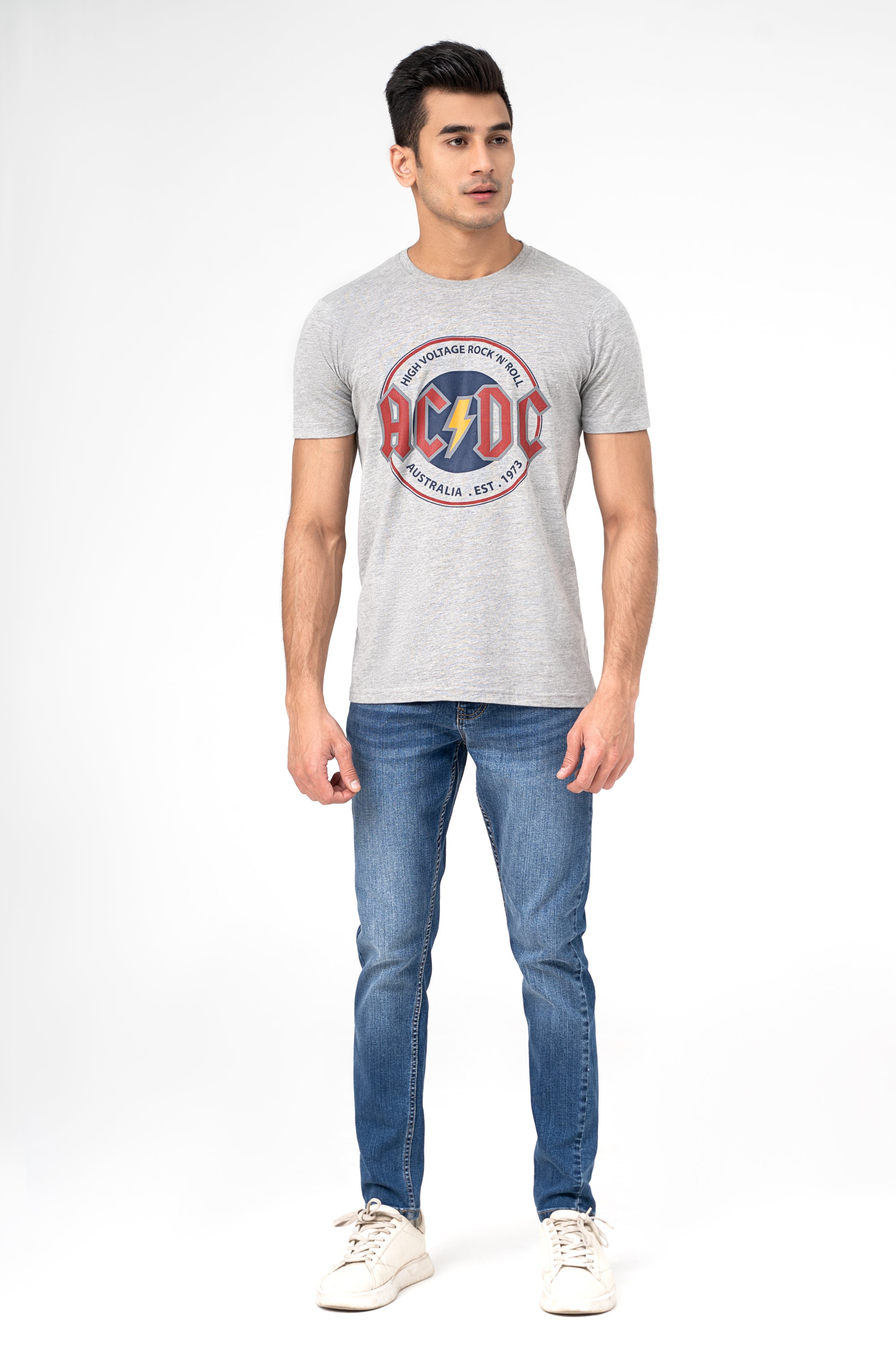 GRAPHIC T SHIRT HEATHER GREY