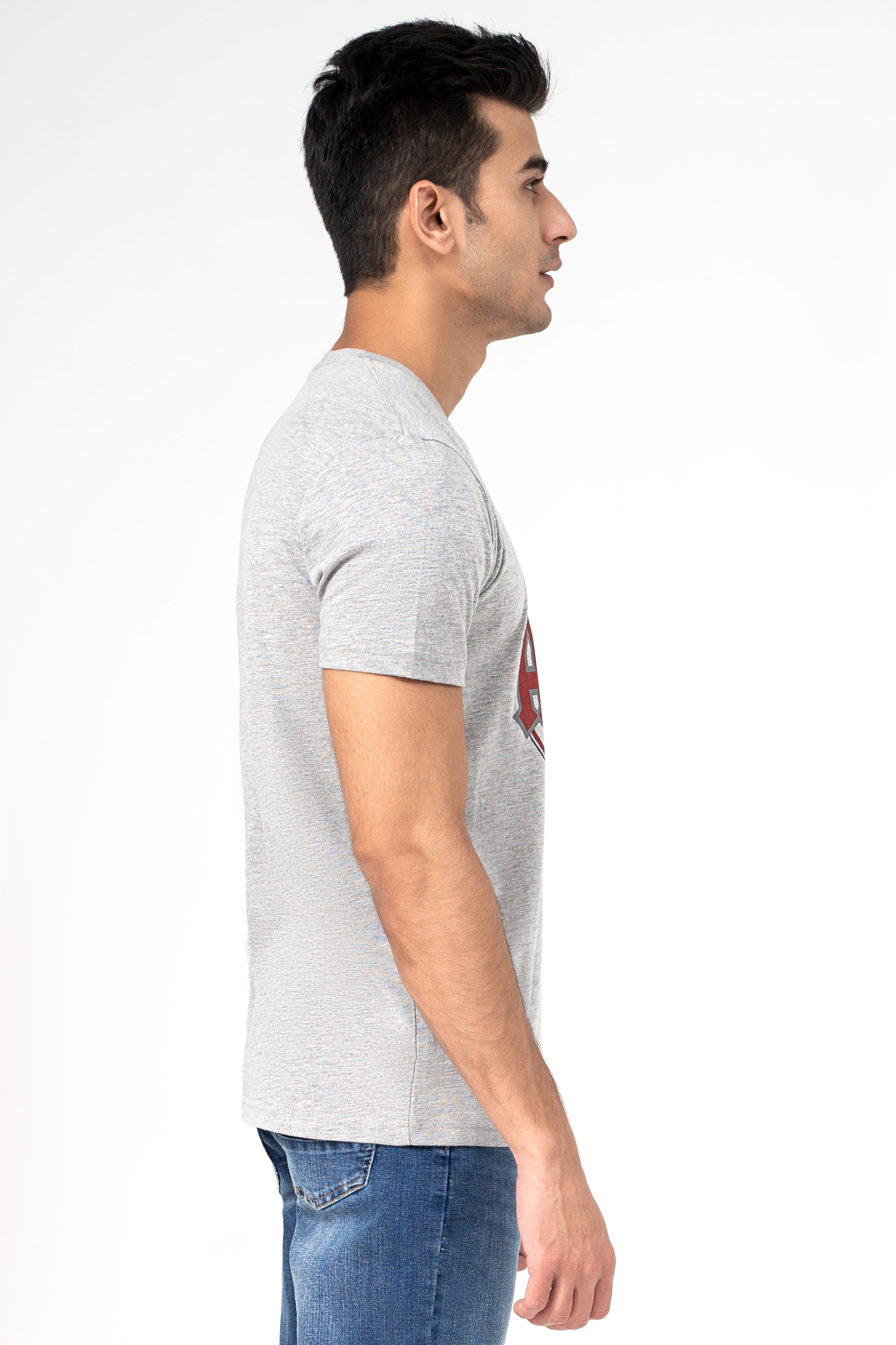 GRAPHIC T SHIRT HEATHER GREY