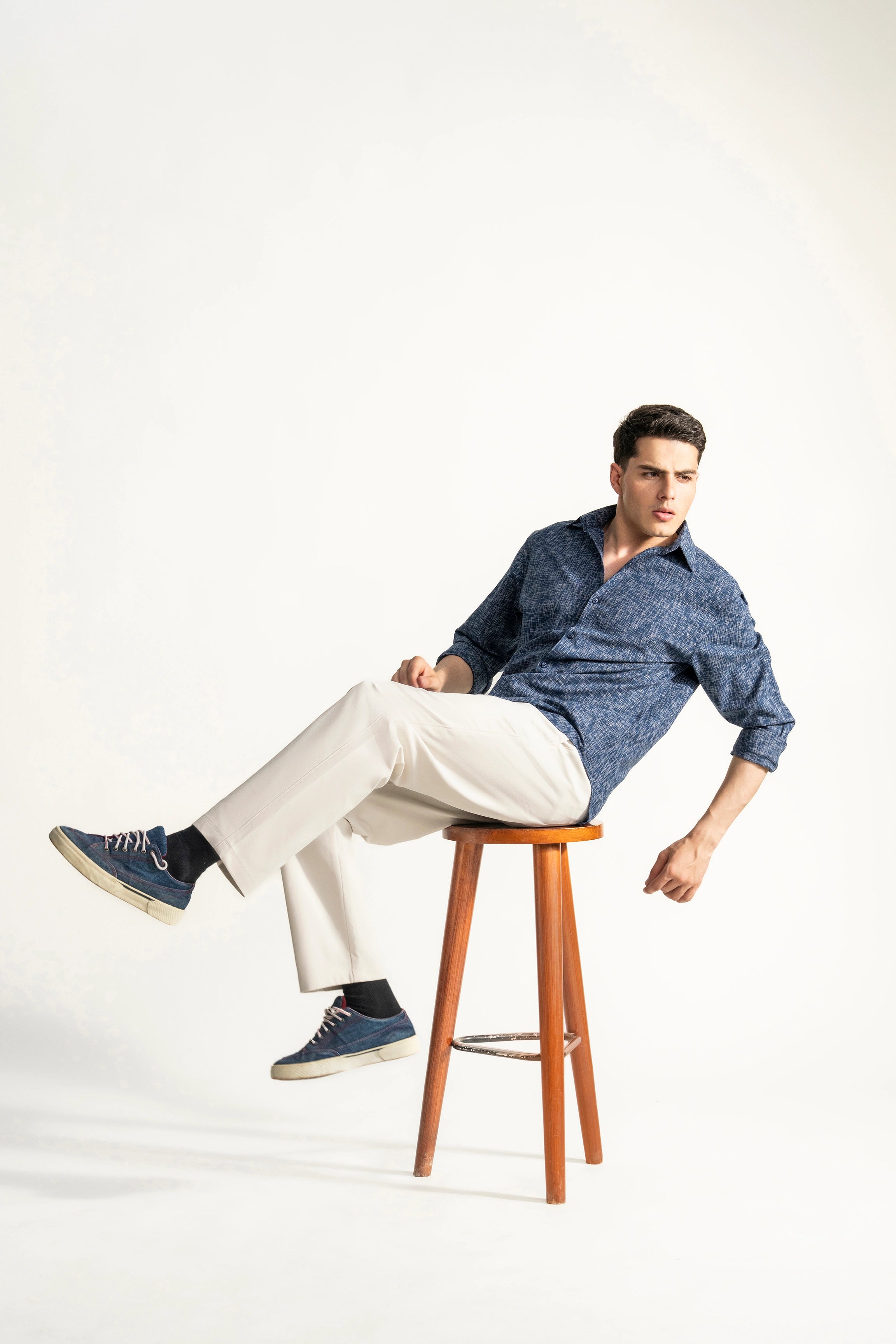 CASUAL SHIRT REGULAR FIT NAVY