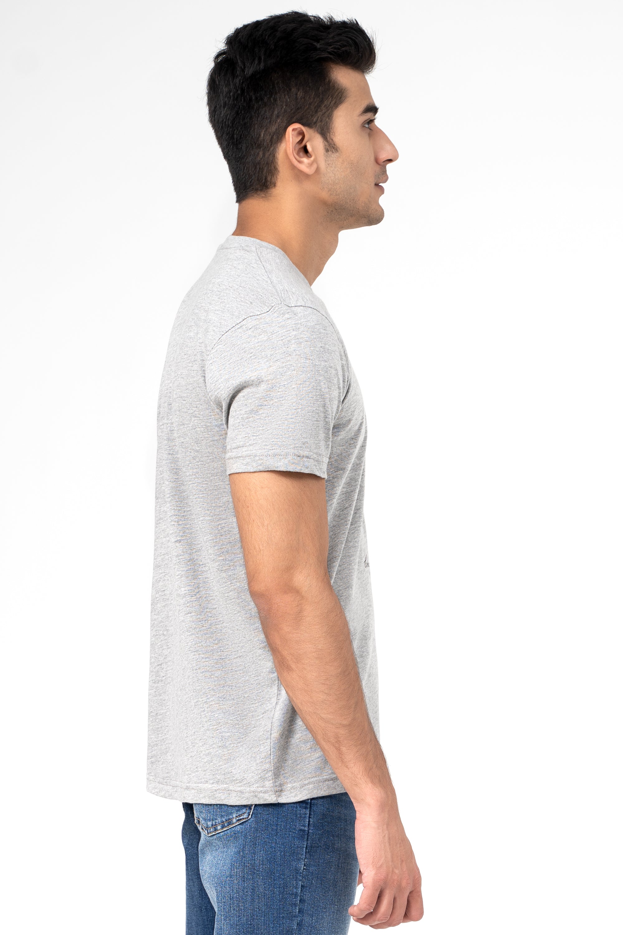 GRAPHIC T SHIRT HEATHER GREY