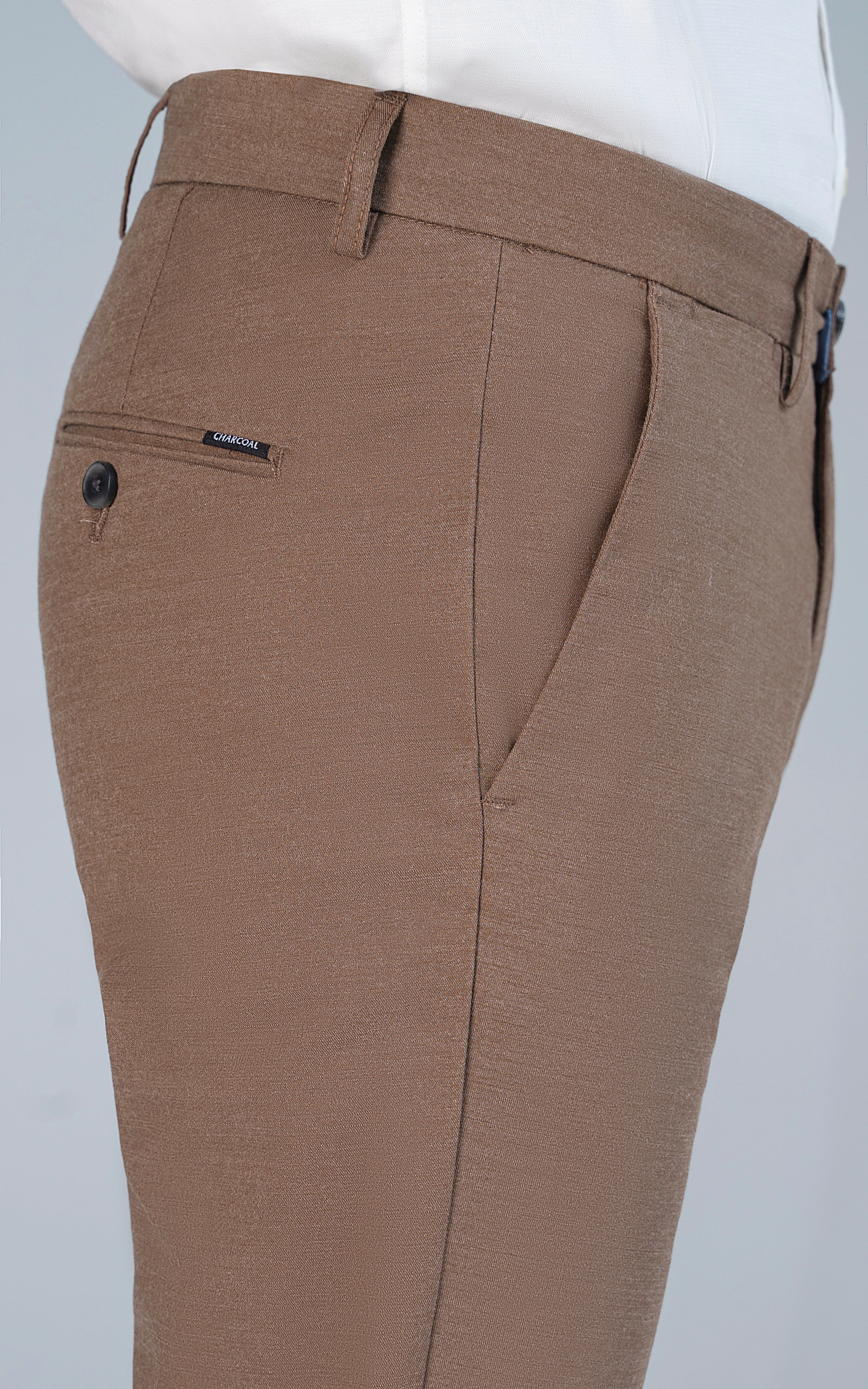 CROSS POCKET MELANGE PANT BROWN