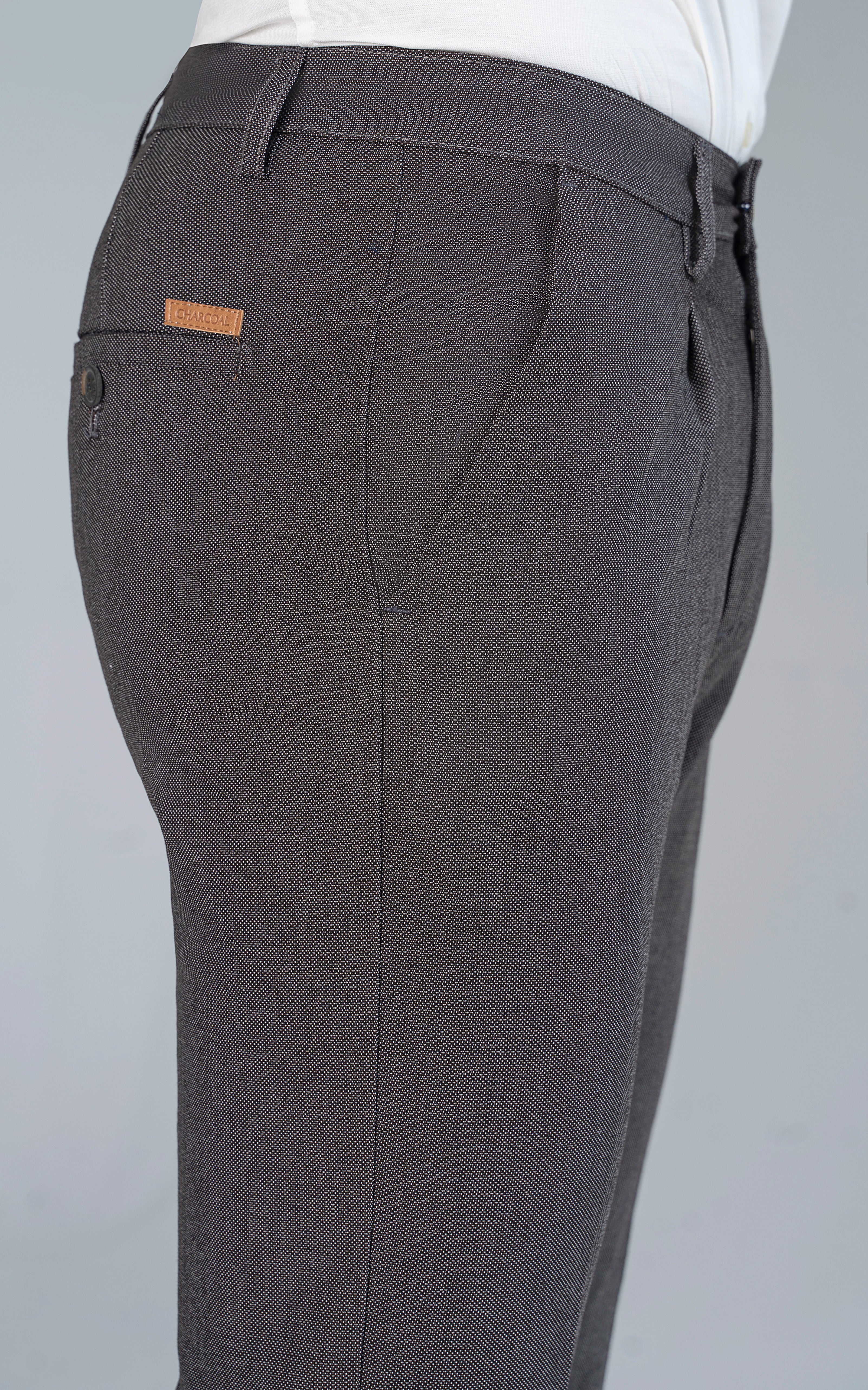 CROSS POCKET TEXTURED PANT CHARCOAL