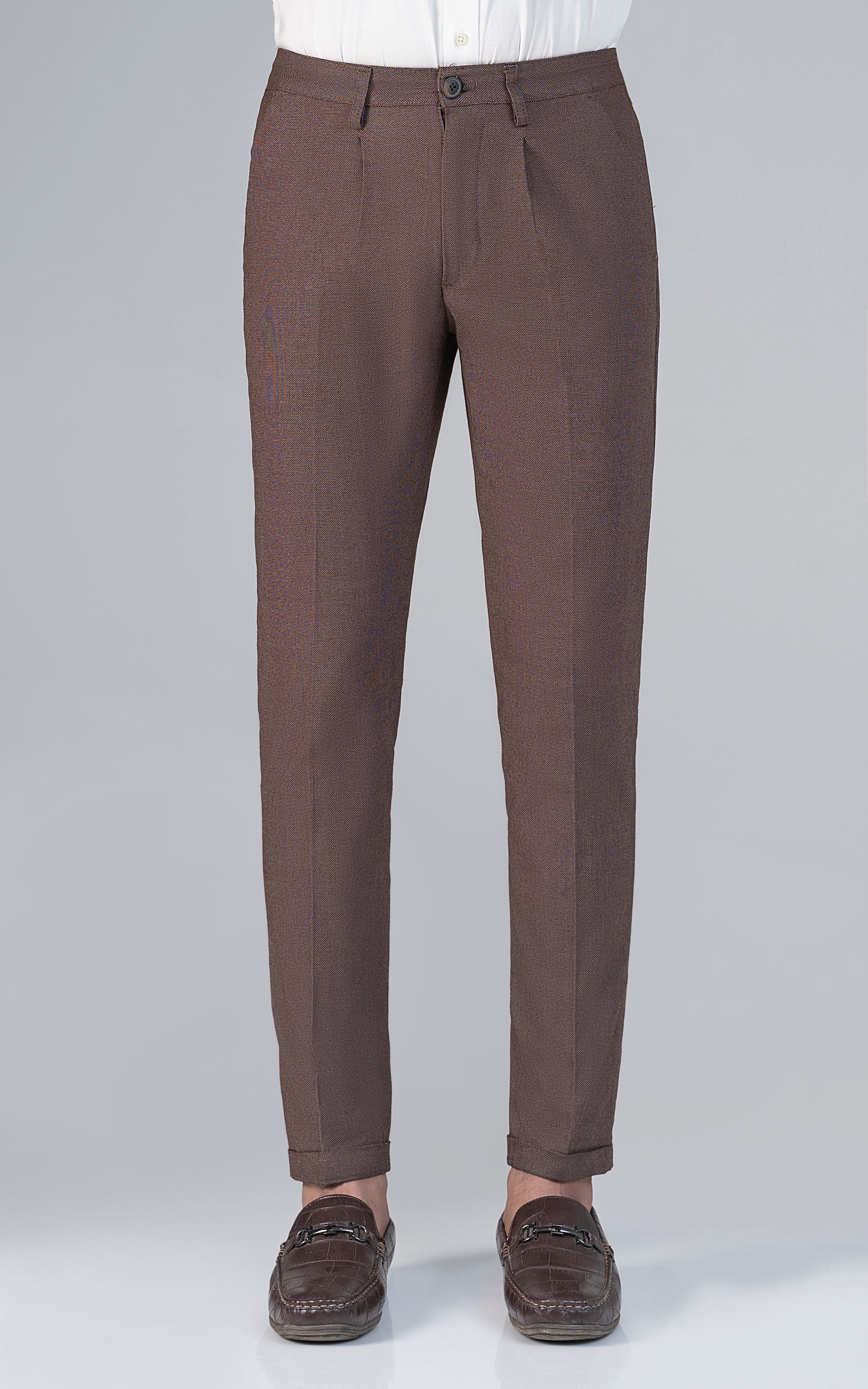 CROSS POCKET TEXTURED PANT BROWN