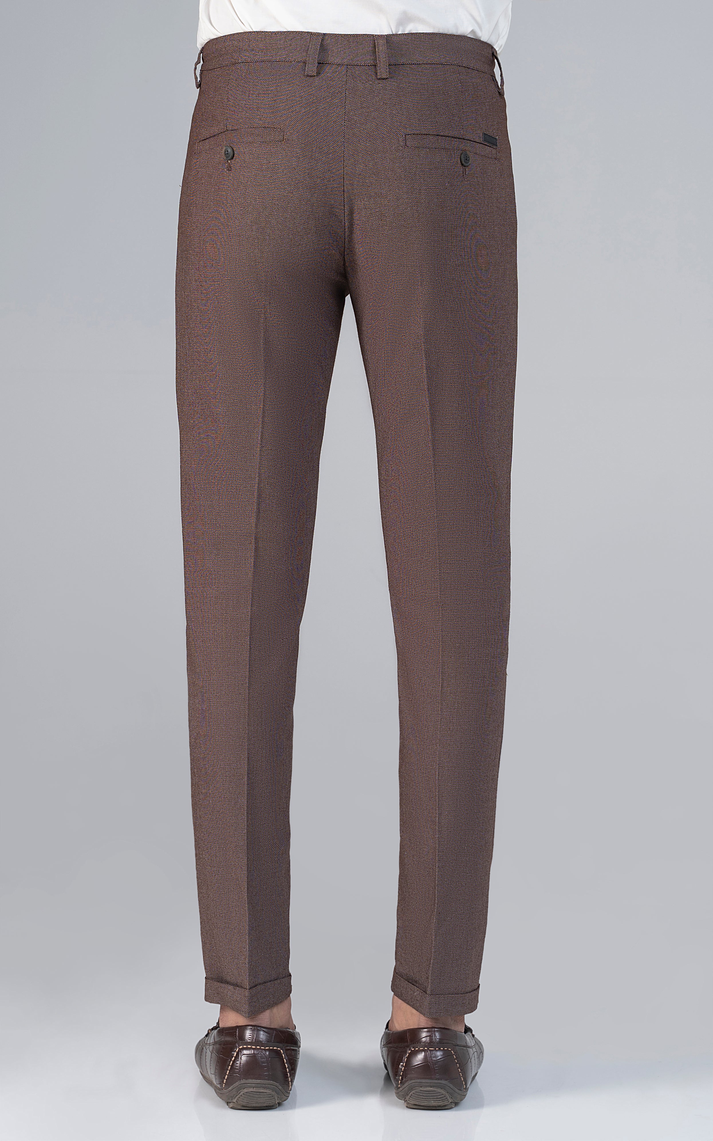 CROSS POCKET TEXTURED PANT BROWN