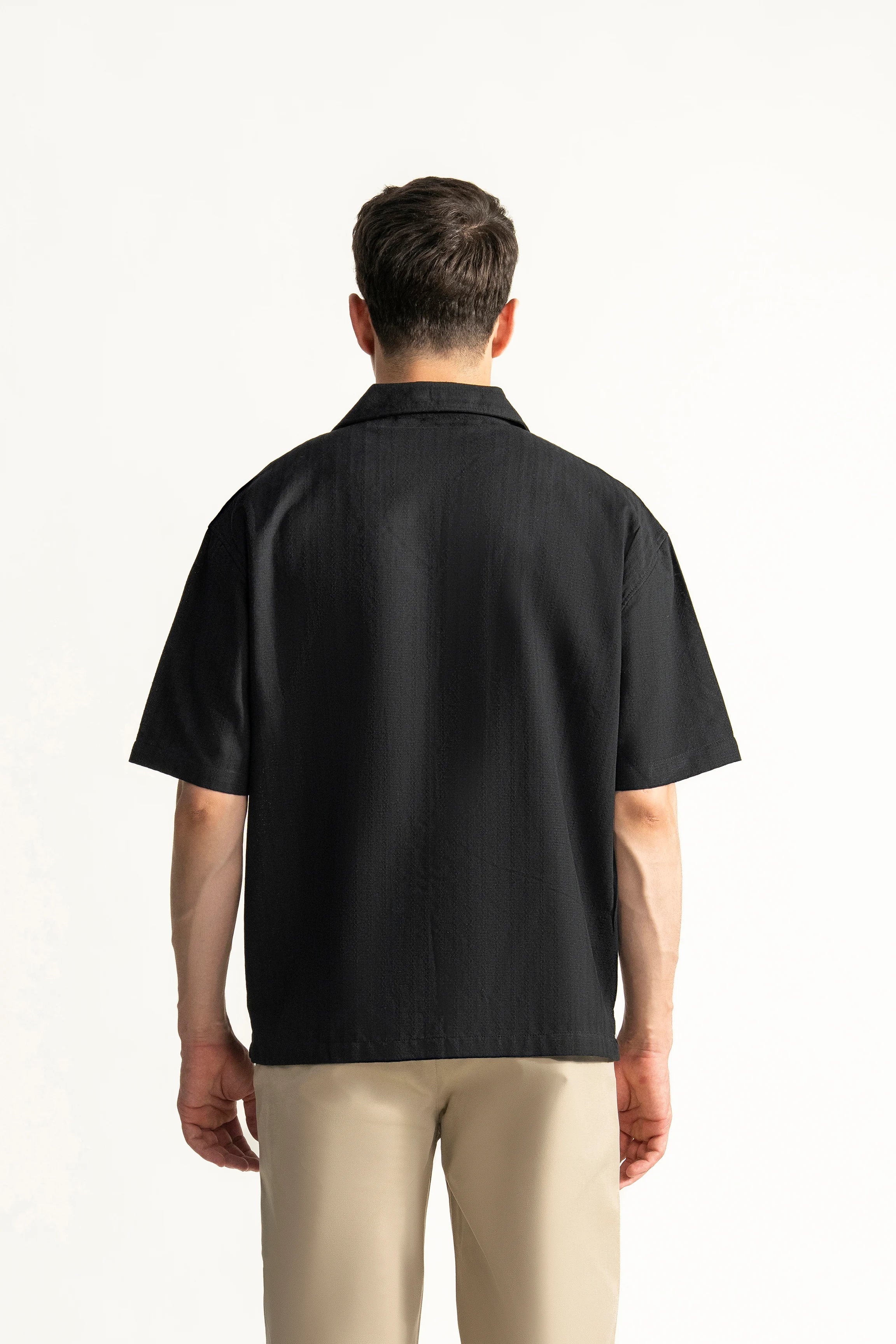 CASUAL SHIRT RELAXED FIT BLACK
