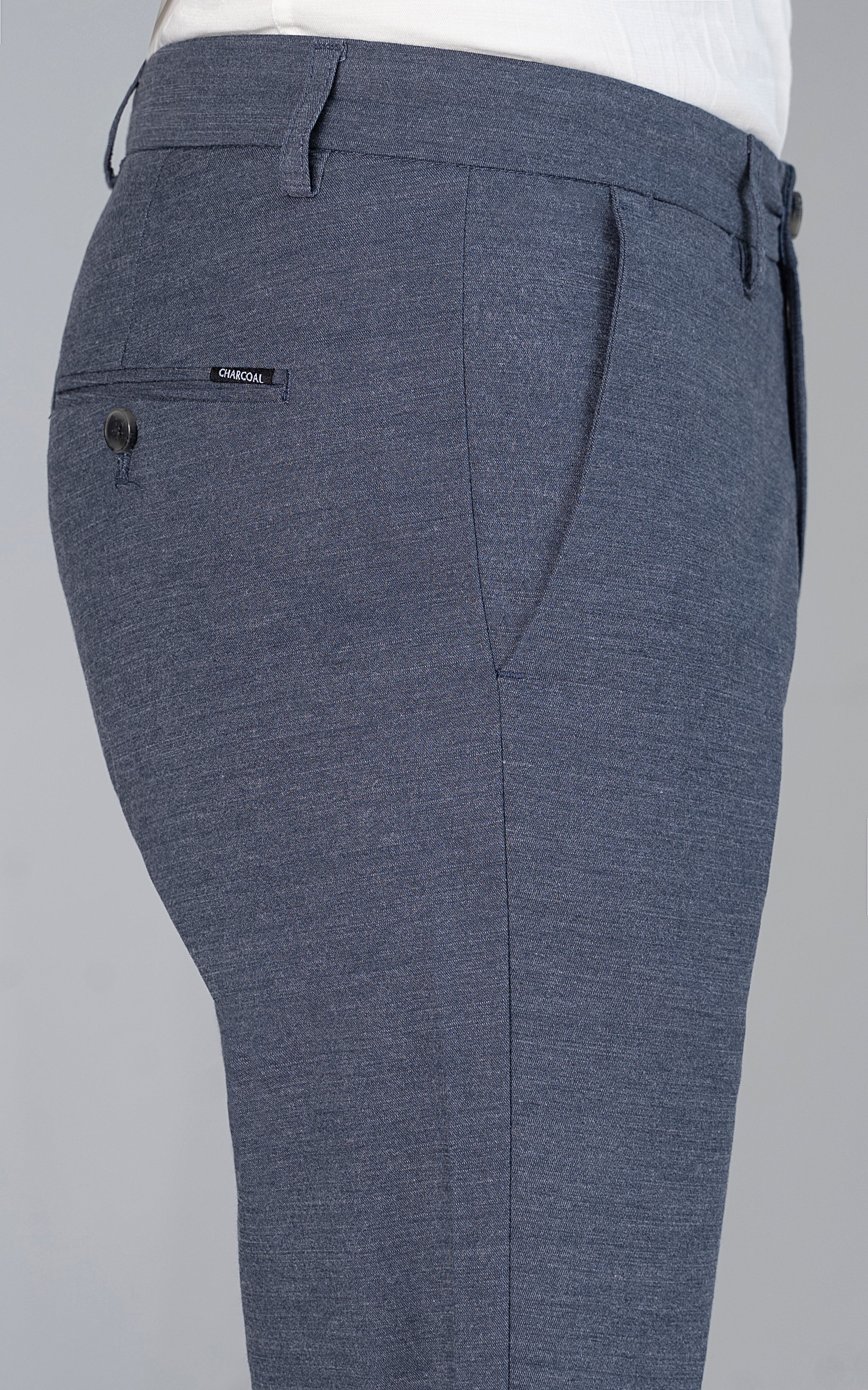 CROSS POCKET MELANGE PANT NAVY