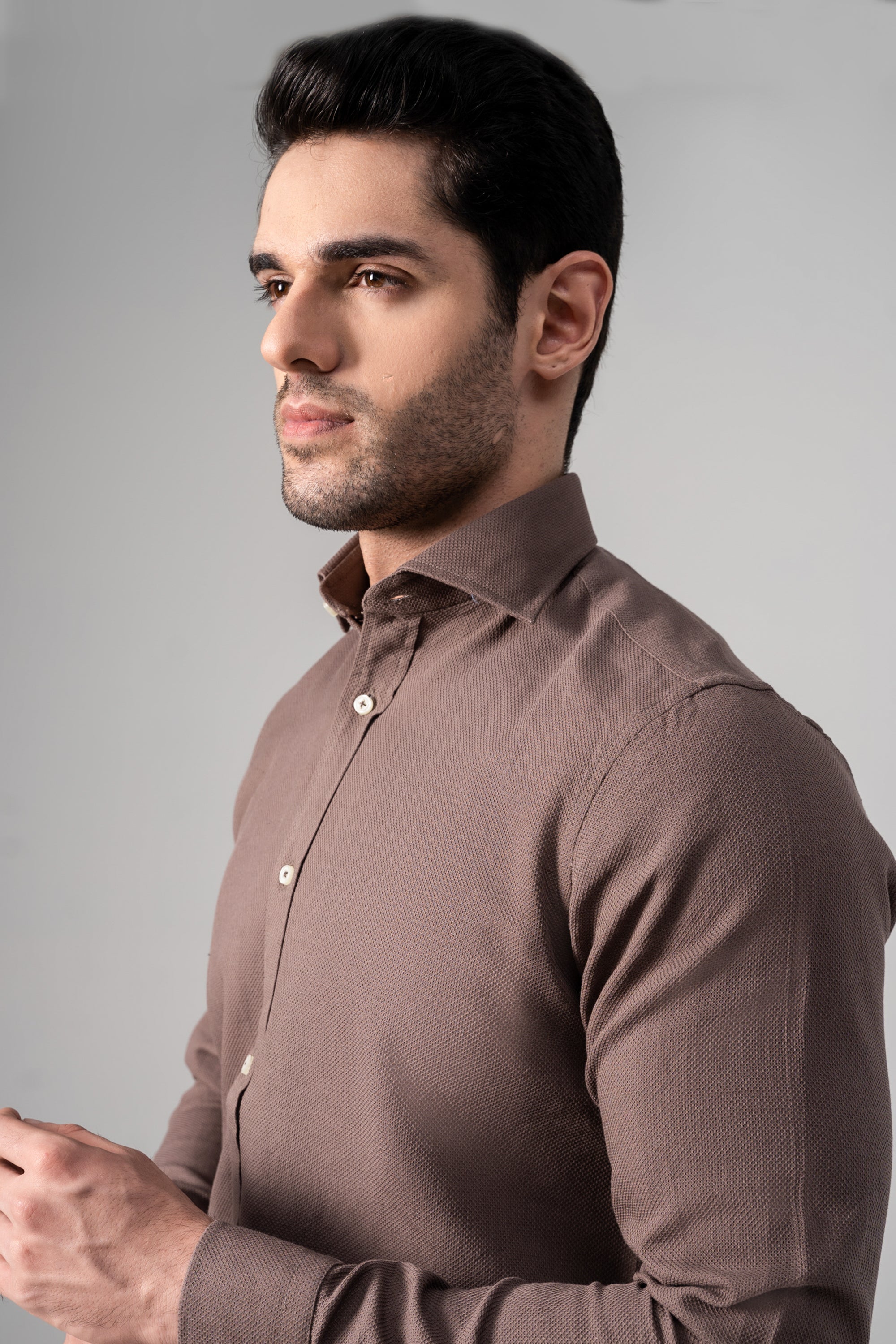 SMART SHIRT BROWN