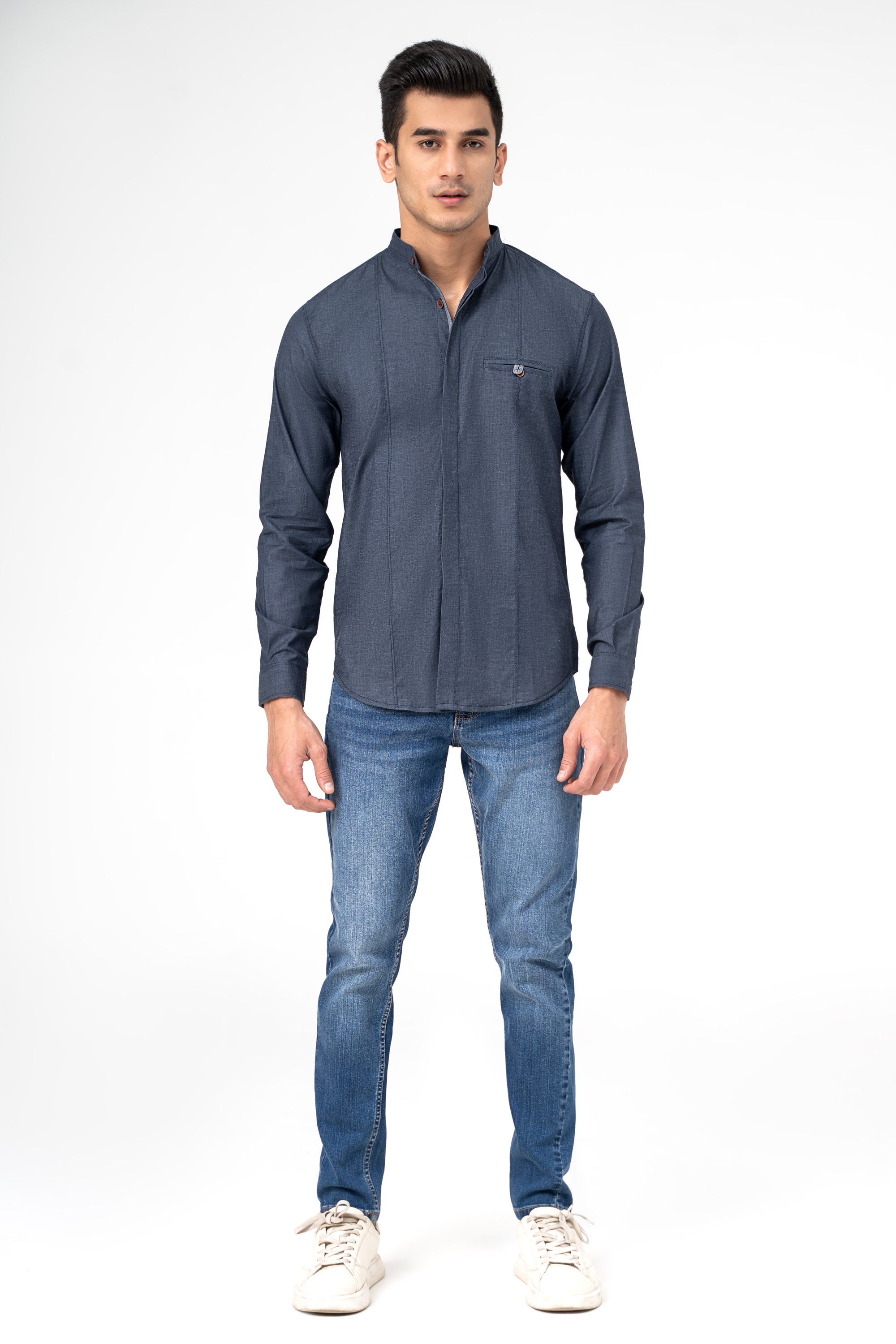 CASUAL SHIRT DENIM BLUE