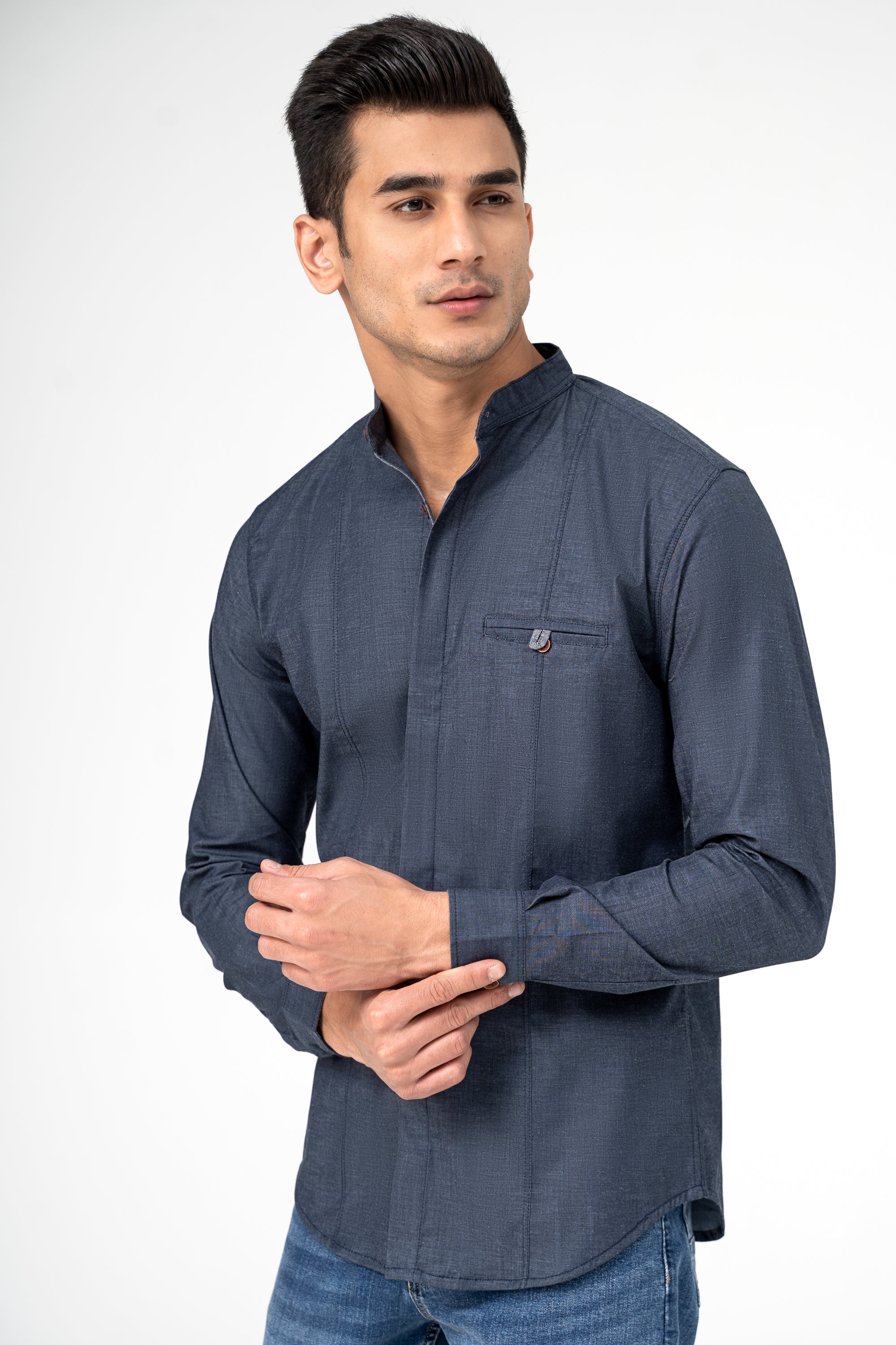 CASUAL SHIRT DENIM BLUE