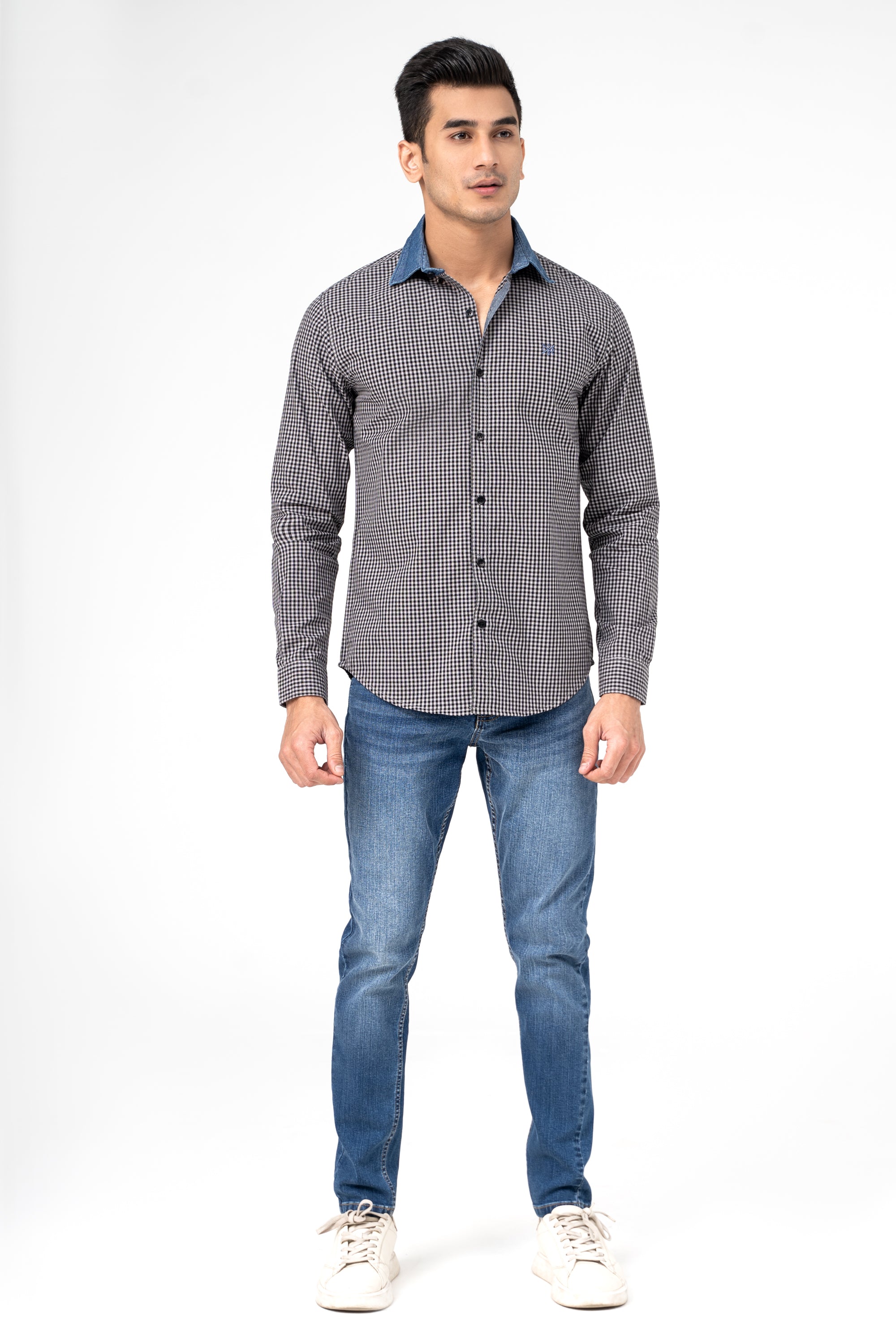 CASUAL SHIRT BLACK CHECK