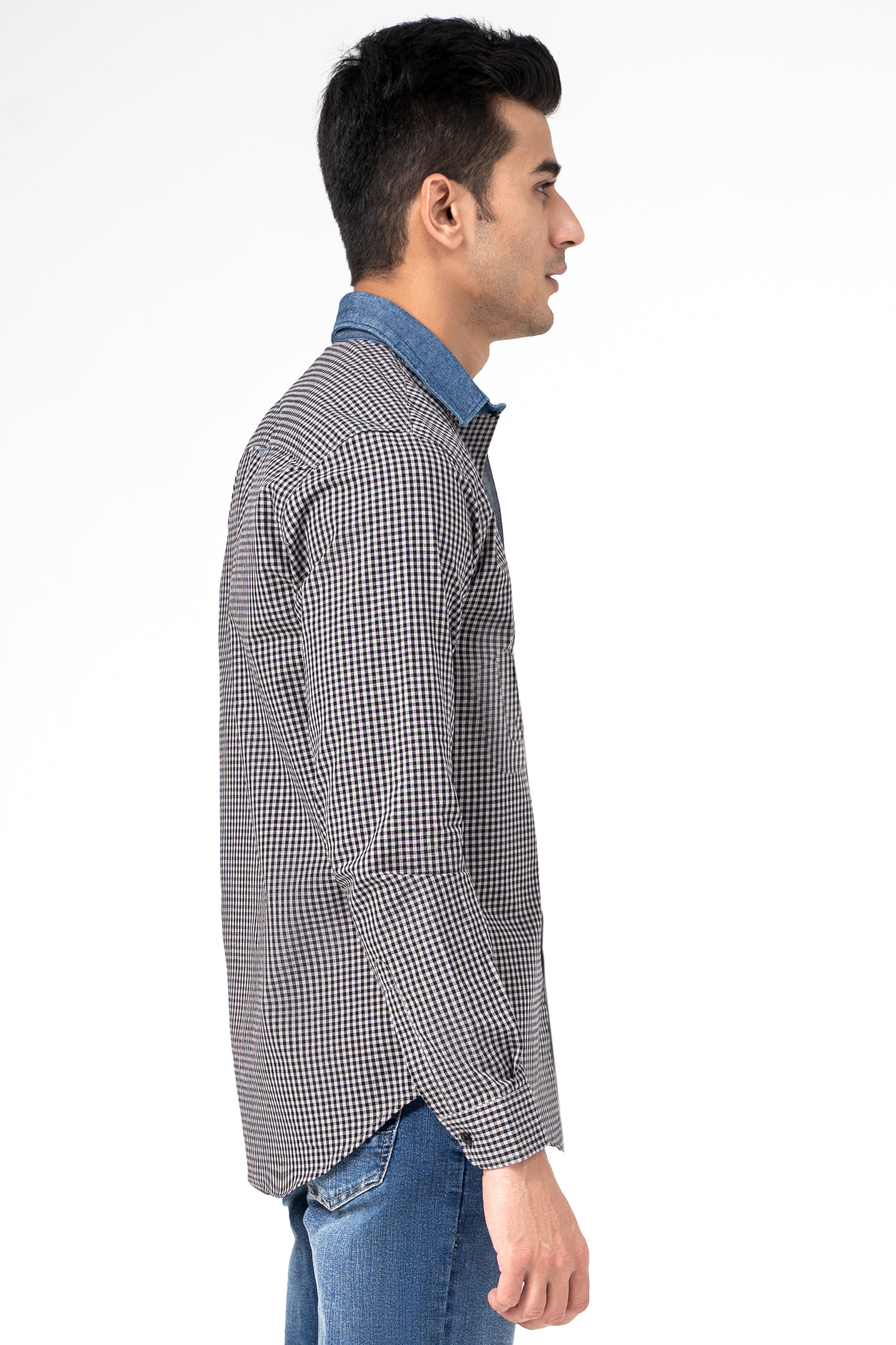 CASUAL SHIRT BLACK CHECK