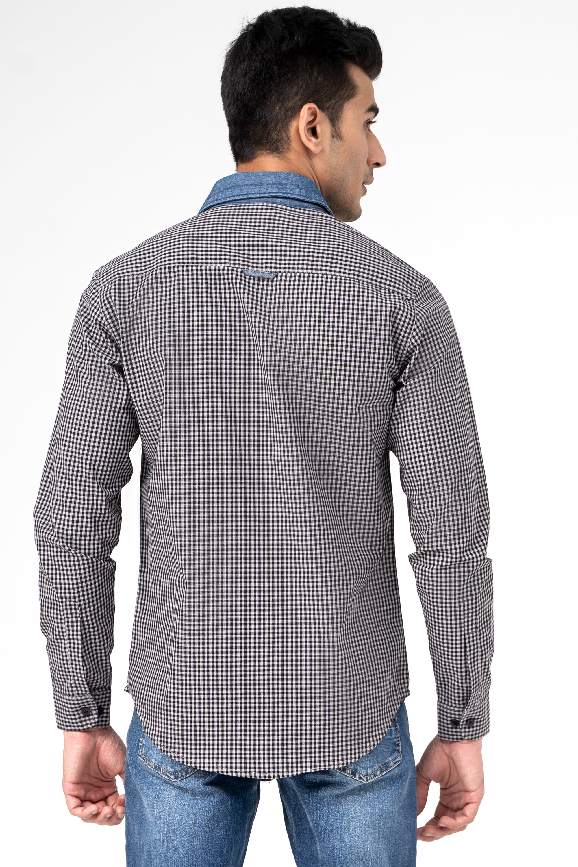 CASUAL SHIRT BLACK CHECK