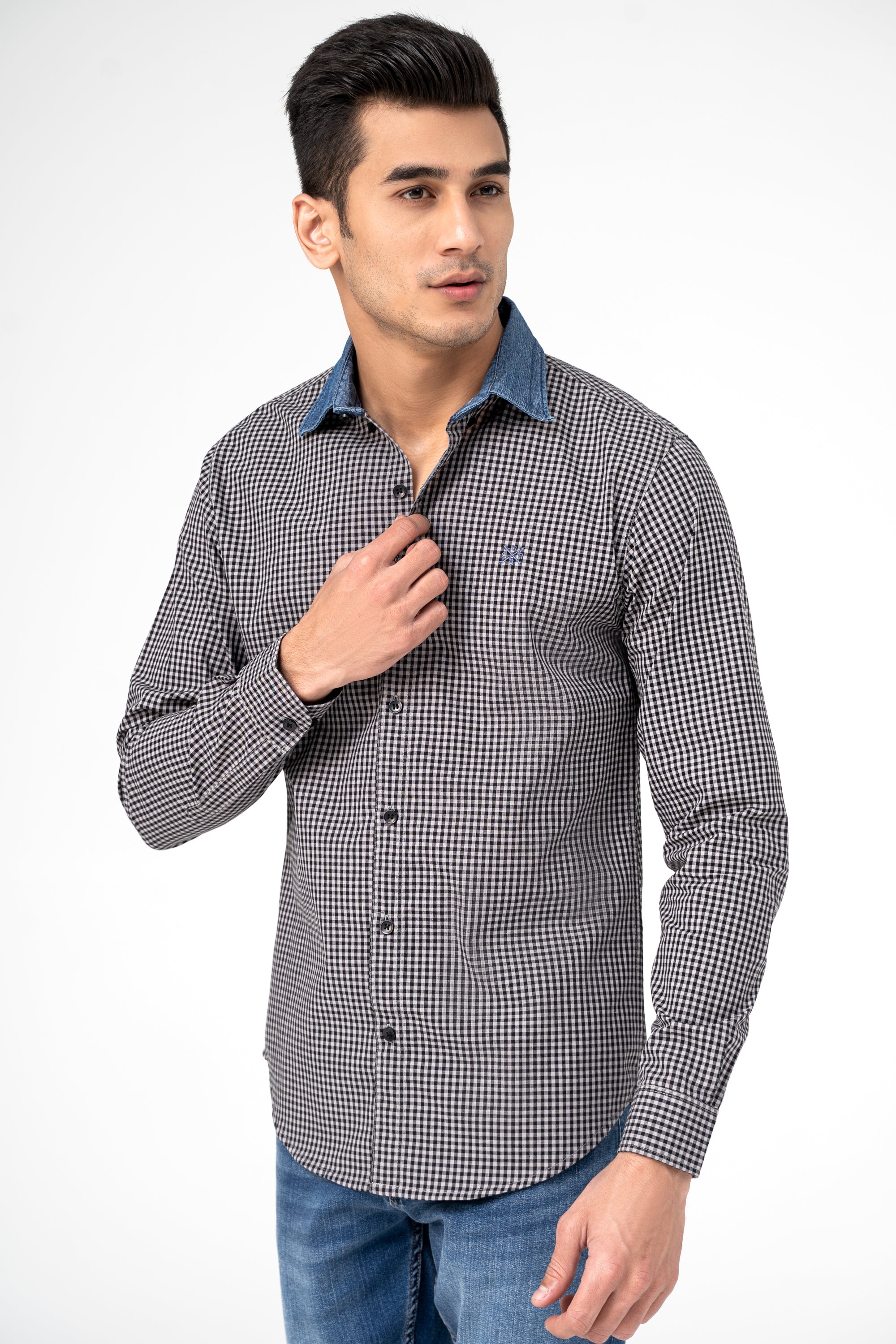 CASUAL SHIRT BLACK CHECK