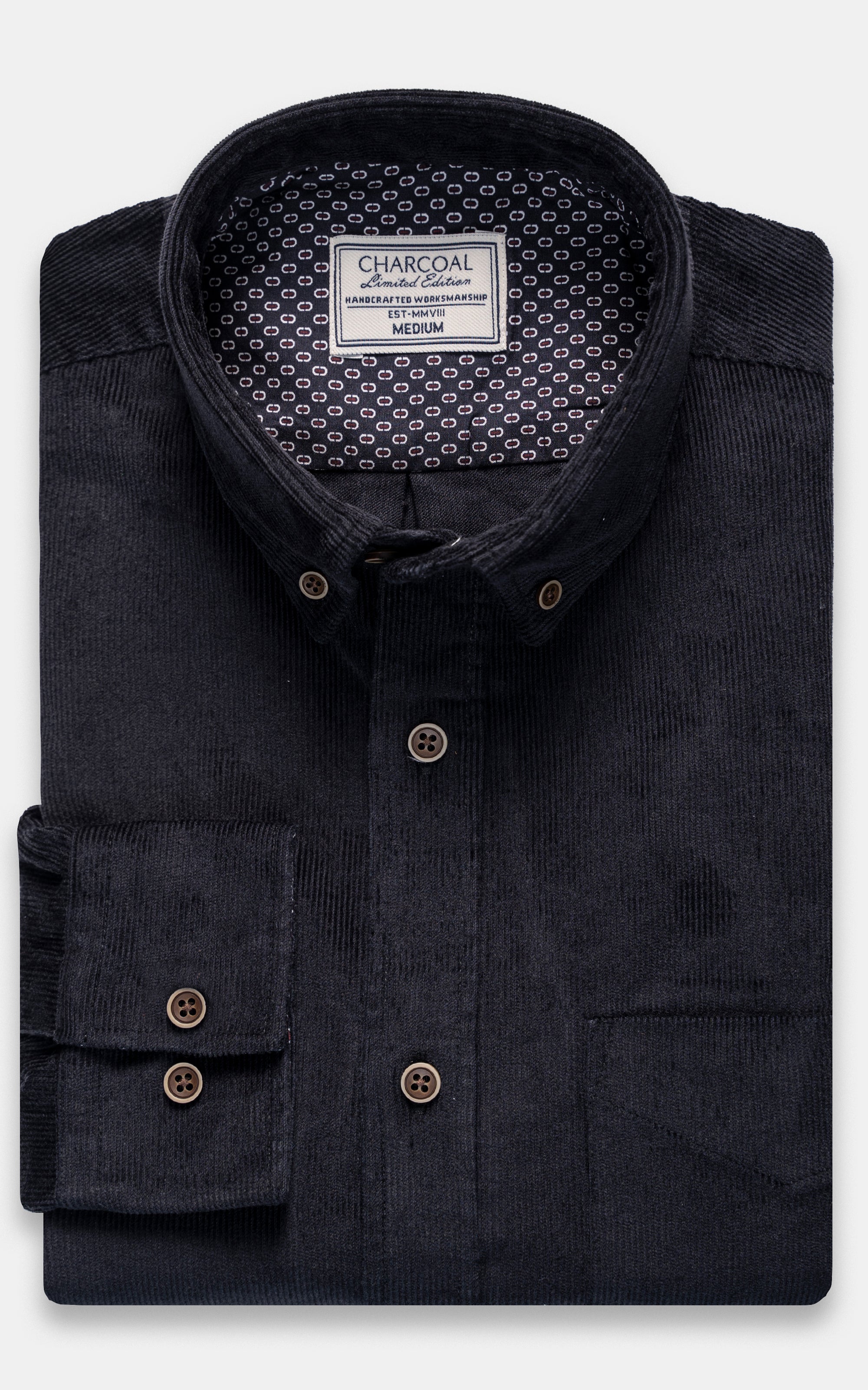 Salty Crew Woodsman L/S corduroy shirt - black