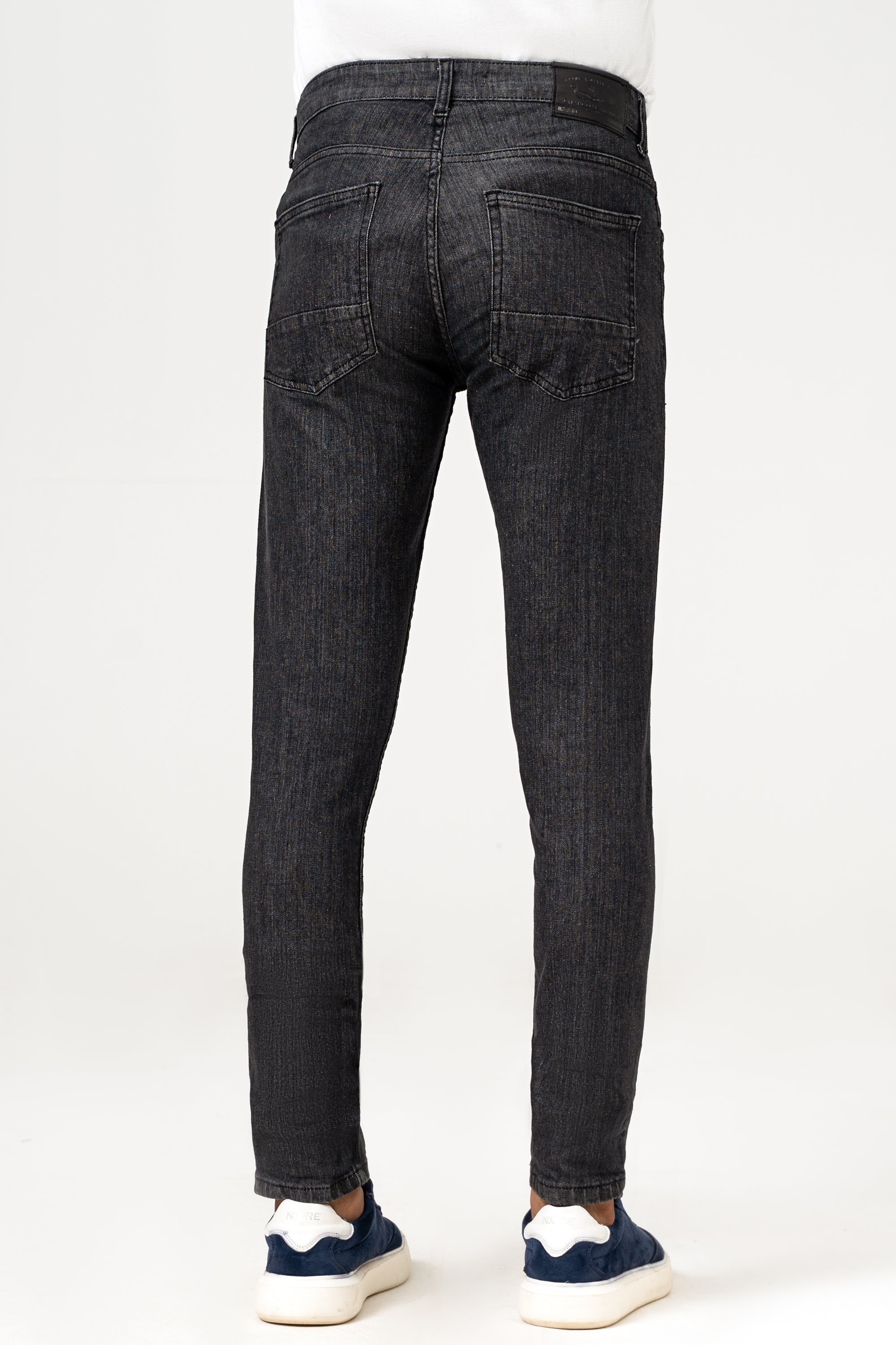 SLIM LEG DENIM JEANS DARK GREY